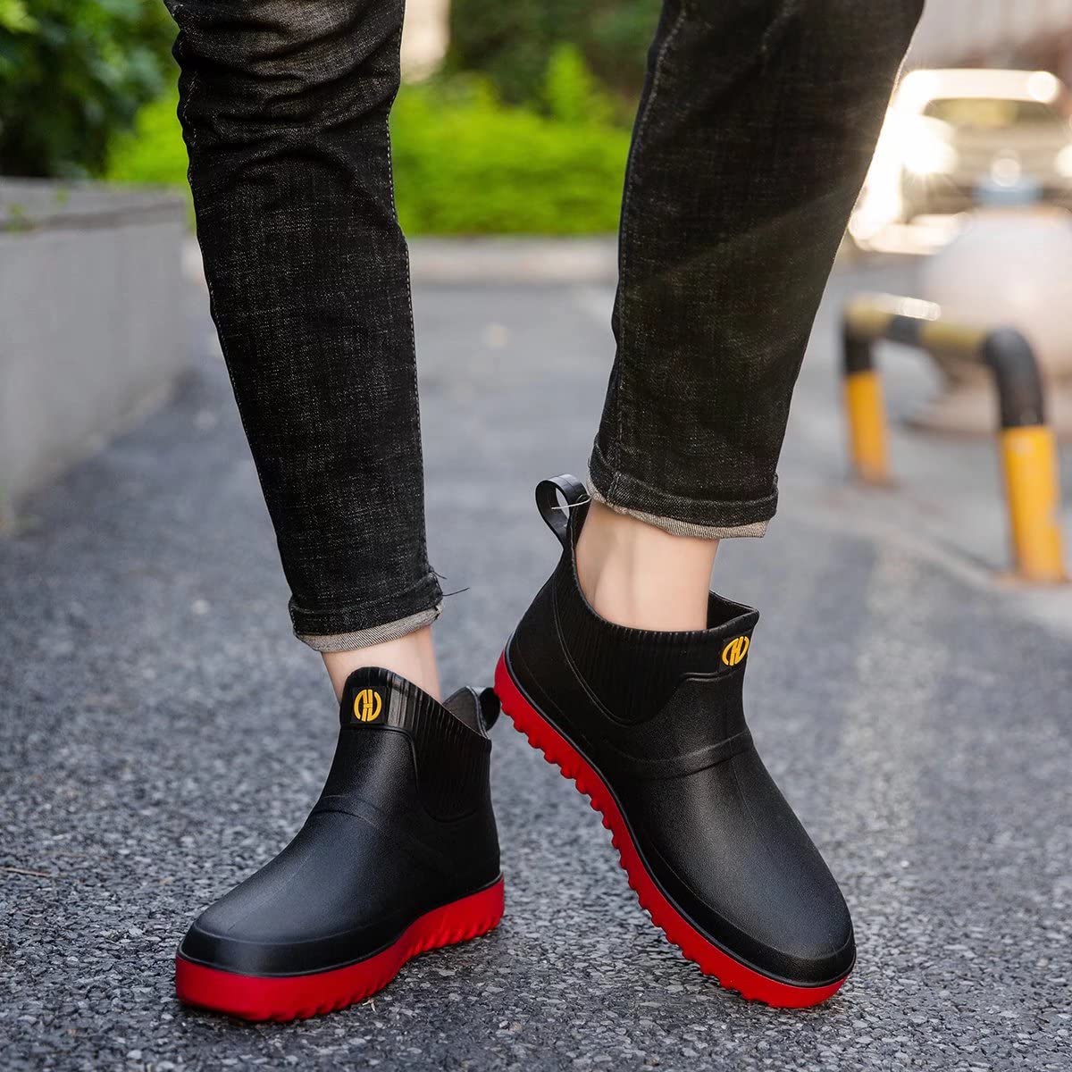 Bota de Agua Hombre Mujer Impermeable Cortas Bota de Lluvia Bota de Goma