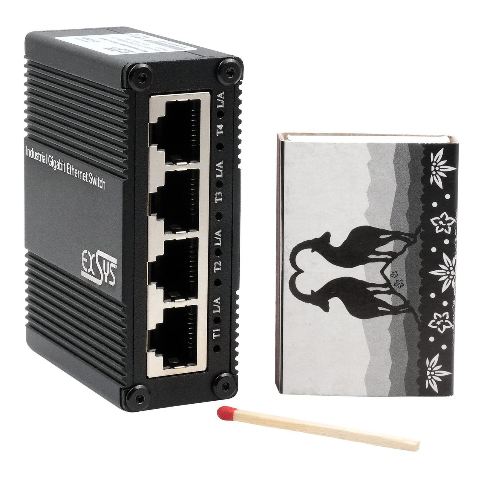 EXSYS EX-62021 Micro-commutateur Gigabit Industriel à 5 Ports, Non géré, Alimentation USB-C