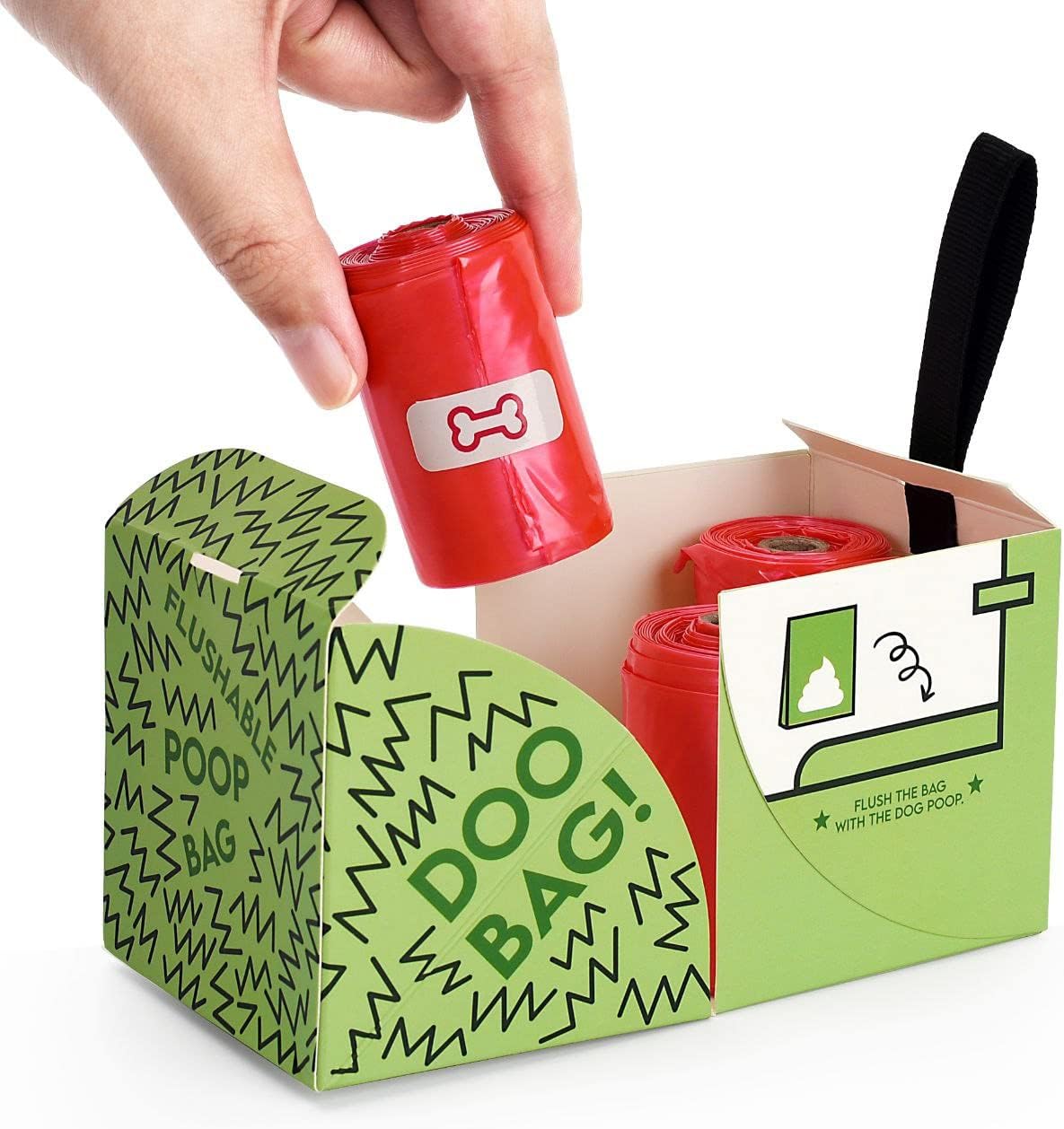 FLUSHABLE dog poop bag - 100% biodegradable - 100% water soluble dog waste bag - eco friendly image 5