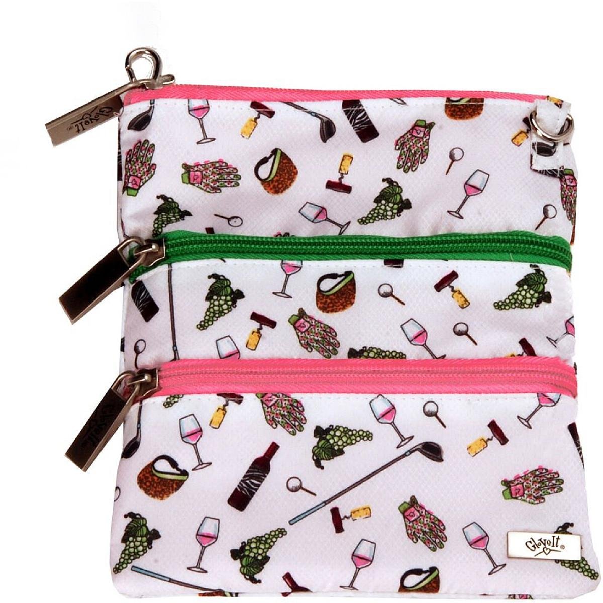 Glove It Golf Zip Bag - Crossbody Organizer with 2 Pockets, 24 in Detachable Strap, Lightweight Women’s Golf Accessory Bag