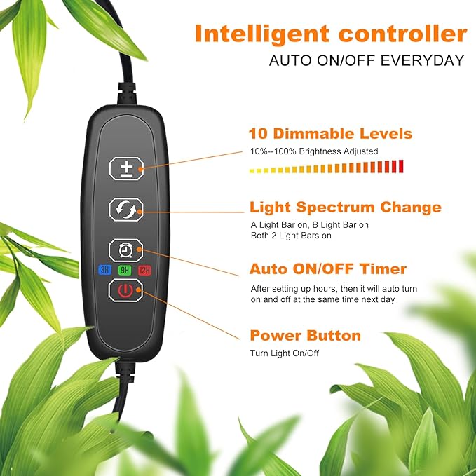 This grow light strip is suitable for use in greenhouses, indoor gardens, and seed starting trays. The 9.8-foot length provides ample coverage for multiple plants, and the flexible design allows for easy installation in various types of setups. The energy-efficient LED technology helps to save electricity costs while providing high-quality lighting for healthy plant growth.