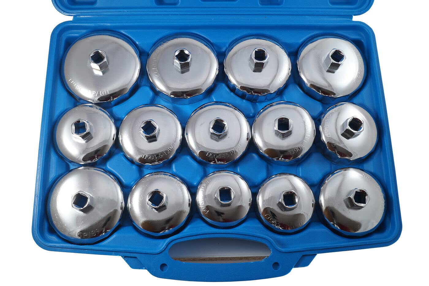 TANIASHOP Kit Chiavi a Tazza per Filtro Olio 16pz boccole rimozione Filtro Motore Auto Set di Strumenti di rimozione con Custodia