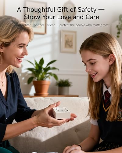 Miniatura 9 de HOU Alarma de seguridad personal para mujeres, llavero de autodefensa recargable USB-C de 130 dB con luz estroboscópica LED y SOS, regalo de