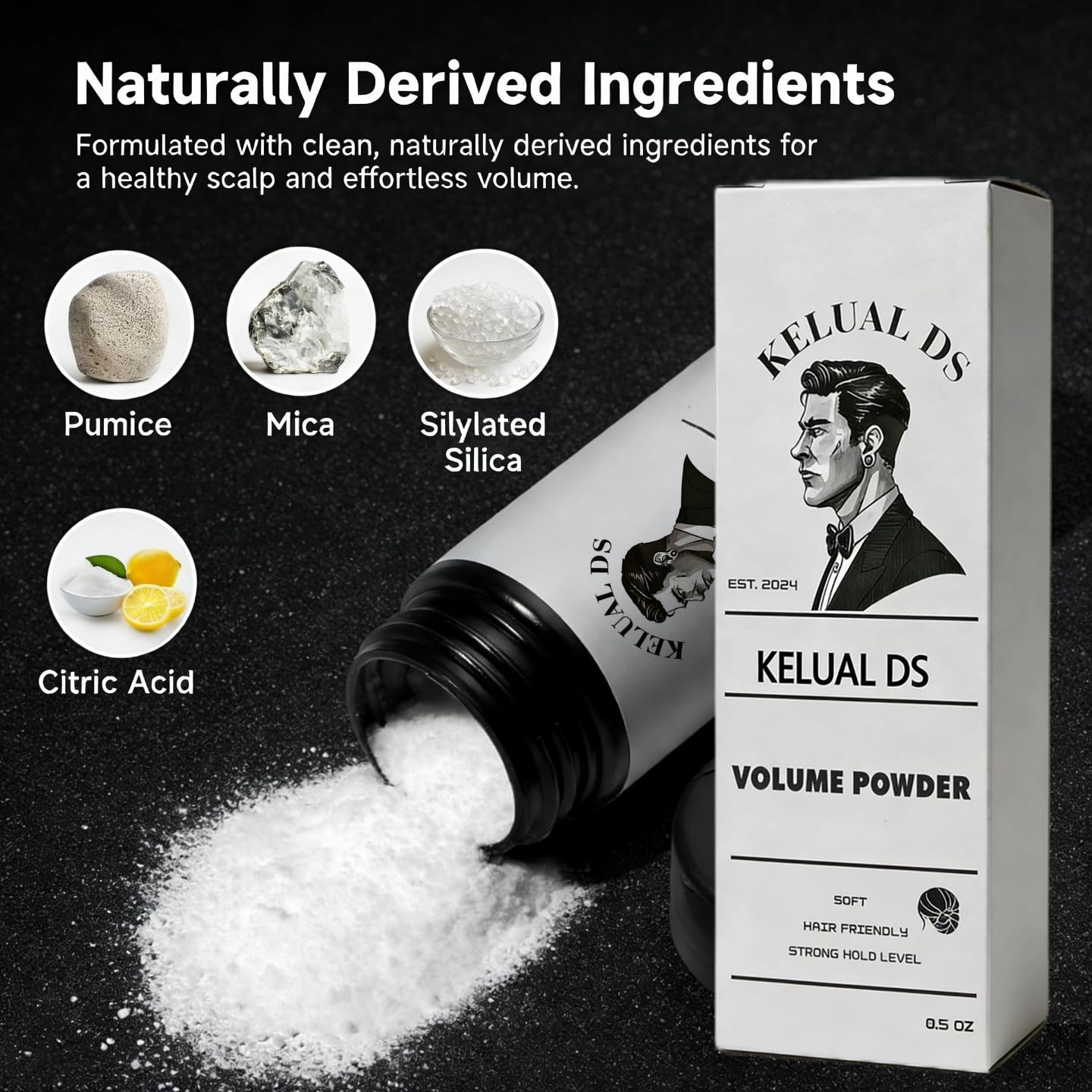 Hair Texture Powder,A Hair Styling Powder for Men to Add Exture & Volume, Strong Hold,Texture and Grip to Hair with Non-Greasy, Dry Finish,Apply Styling Powder for All Hair Looks (1 PACK)