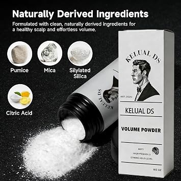 Hair Texture Powder,A Hair Styling Powder for Men to Add Exture & Volume, Strong Hold,Texture and Grip to Hair with Non-Greasy, Dry Finish,Apply Styling Powder for All Hair Looks (1 PACK)