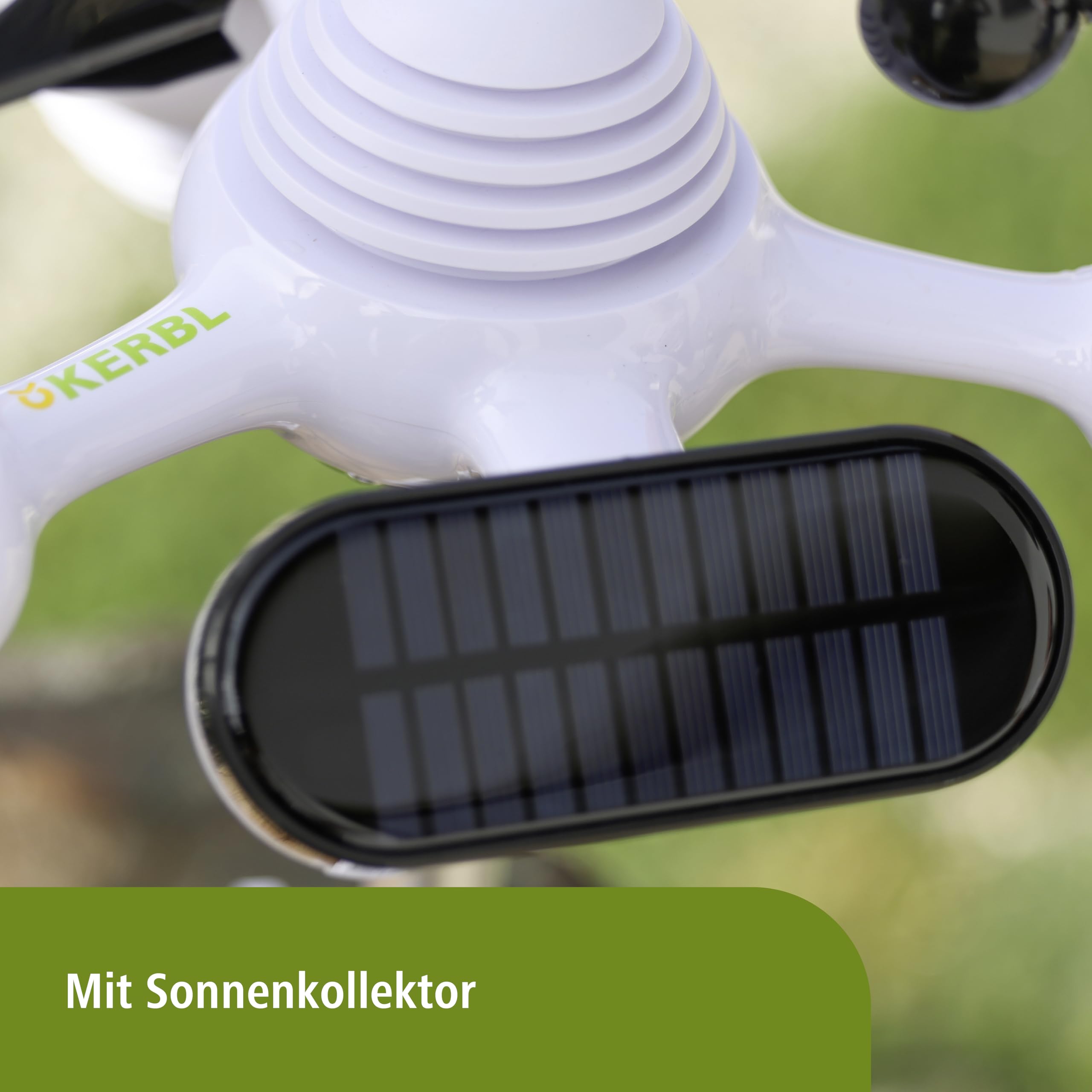 Kerbl Digitale Wetterstation 7 in 1 - WiFi, weiß/schwarz, Funk-Wetterstation, Regenmesser, Kunststoffgehäuse, Landwirte, Hobbygärtner | Weiß/Schwarz, Funk-Wetterstation mit Regenmesser, für Landwirtschaft, Garten und Wetterbeobachtung