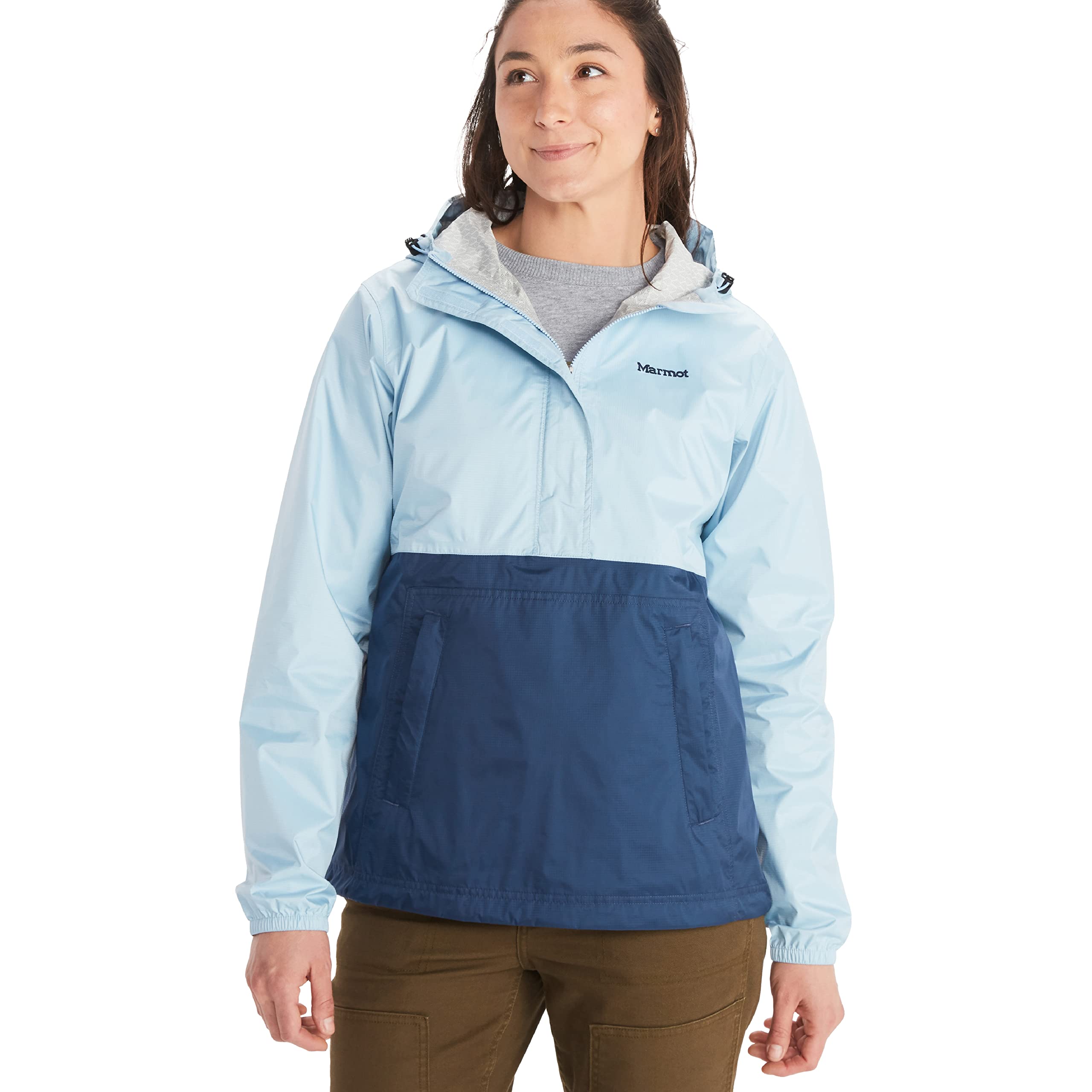 MARMOT Women's Precip Eco Waterproof Anorak Rain Jacket - Breathable, Lightweight, Packable Pullover Raincoat