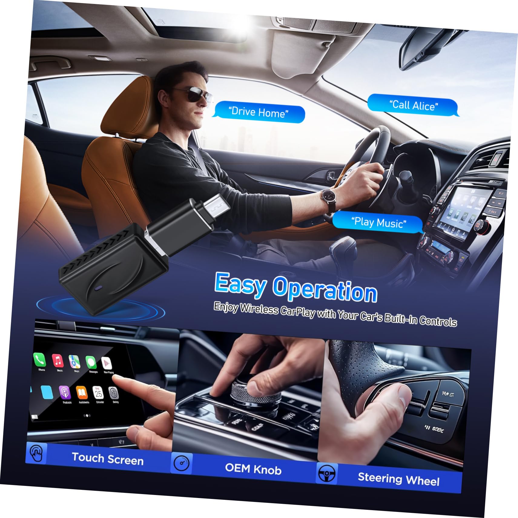 1 Juego De Accesorios para Coche Adaptadores Inalámbricos para Coche Adaptador De Audio Inalámbrico para Coche Accesorios De Audio para Coche Adaptadores De Transmisión