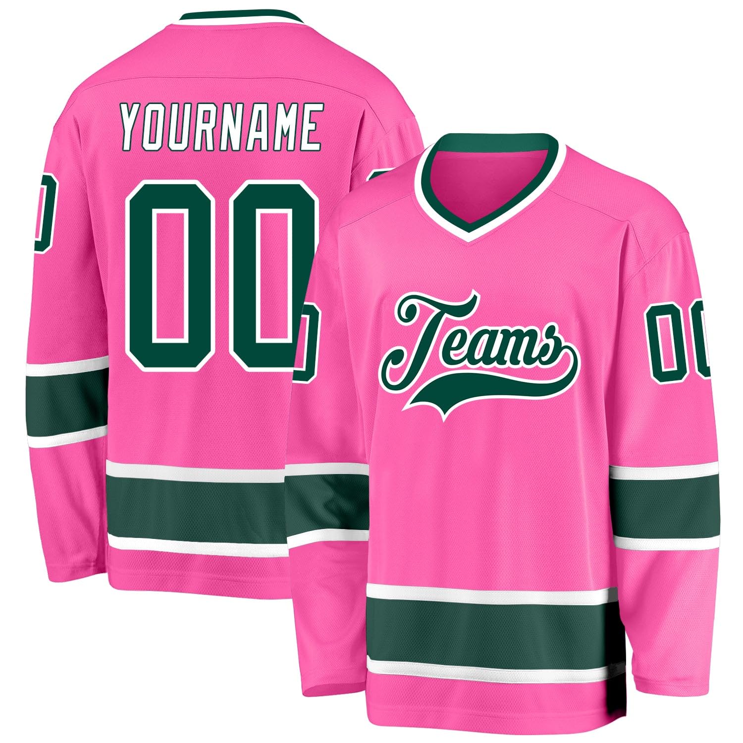 Custom Name Team Name Number White Navy-Gray Hockey Jersey Personalized V-Neck Sports Hockey Jersey for Men Women Youth