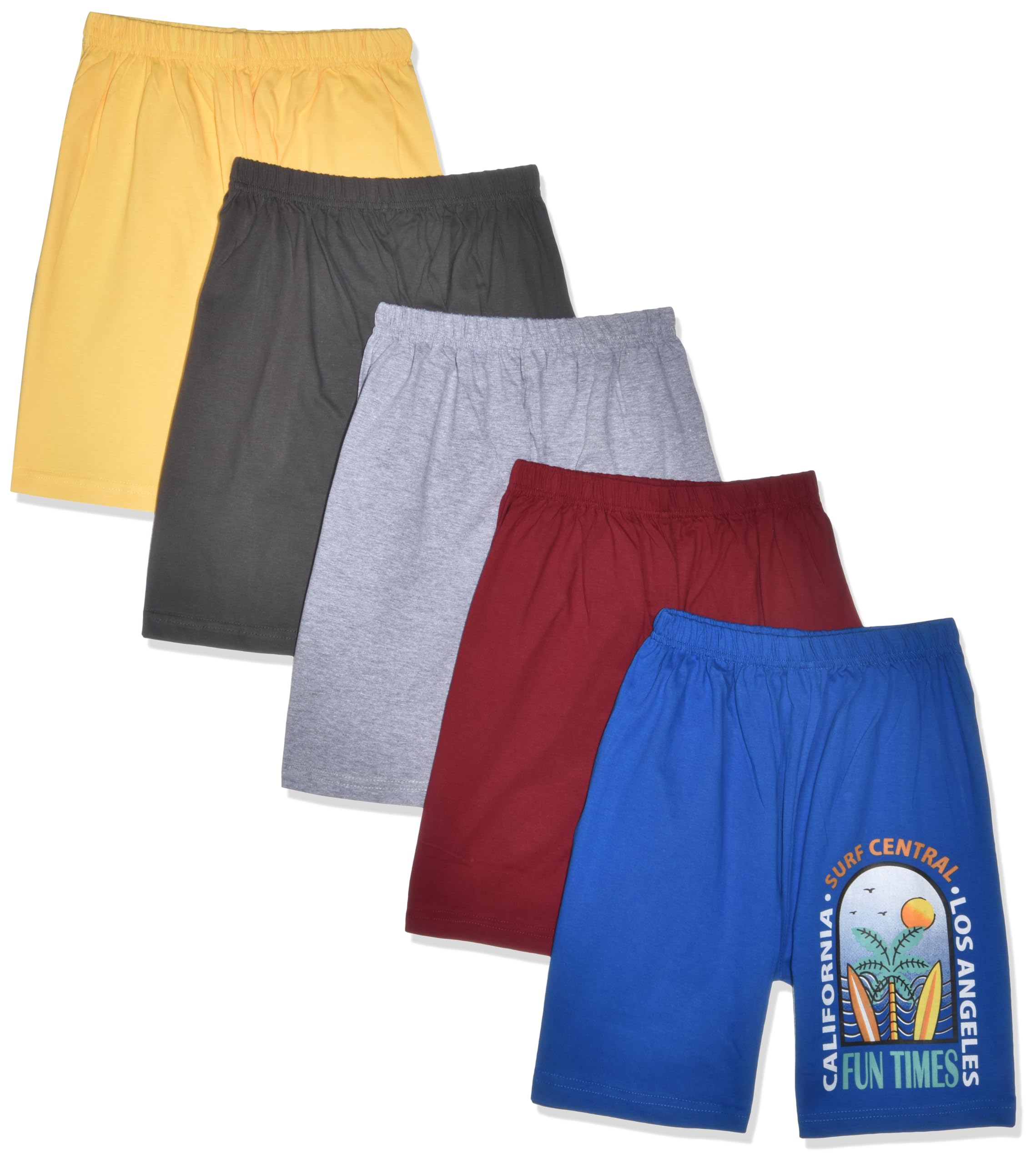 T2F Boys BYS-SHORTS-S8 Shorts (pack of 5)