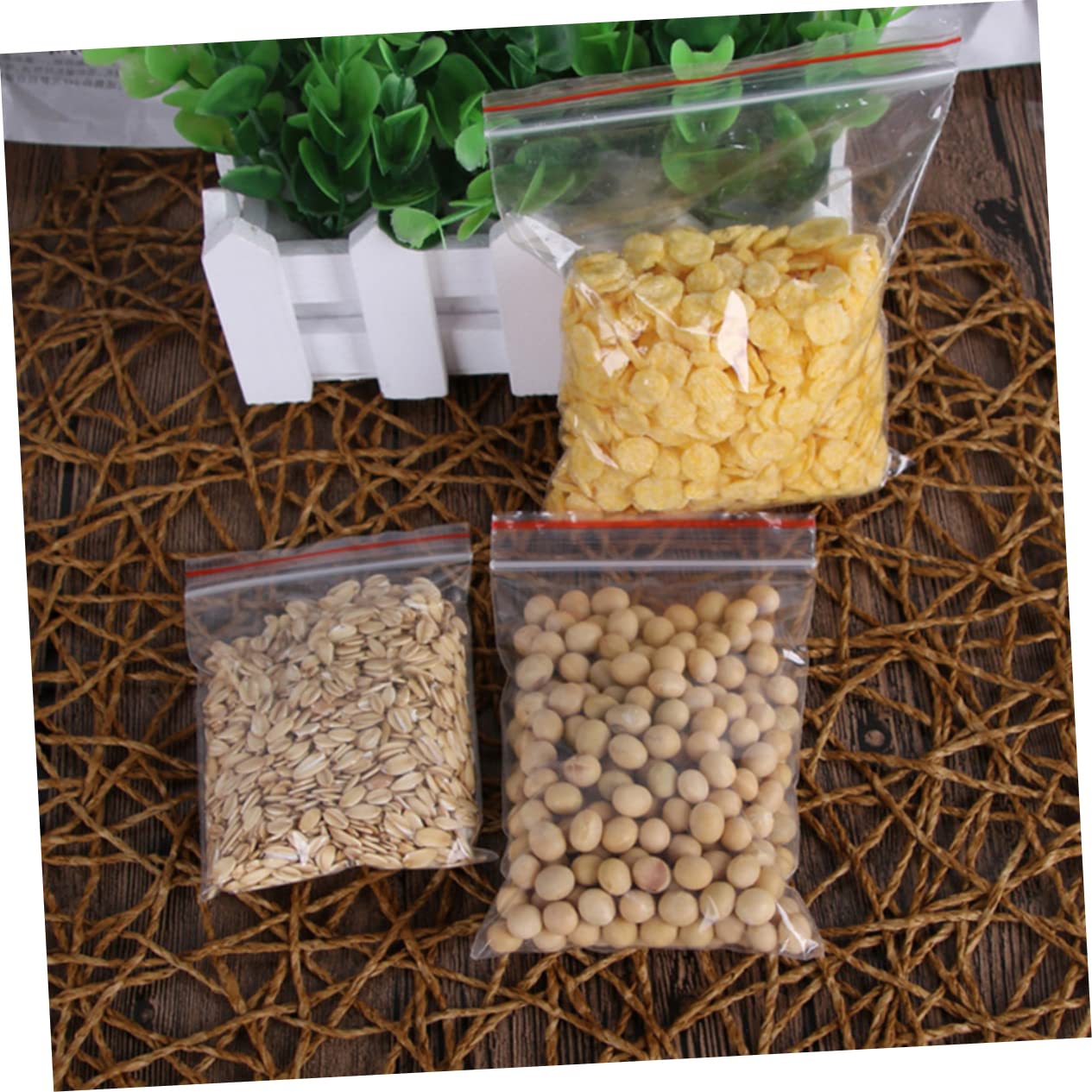 Healeved Zipper Sealing Bags 200 Pcs 2.5 Gallon Zip Giant Zip Jewelry Zip Clear Self Sealing Zip P-oly Purse for Storage Clear Pouch Compression X15 Film Bag Clear Sealed Bag