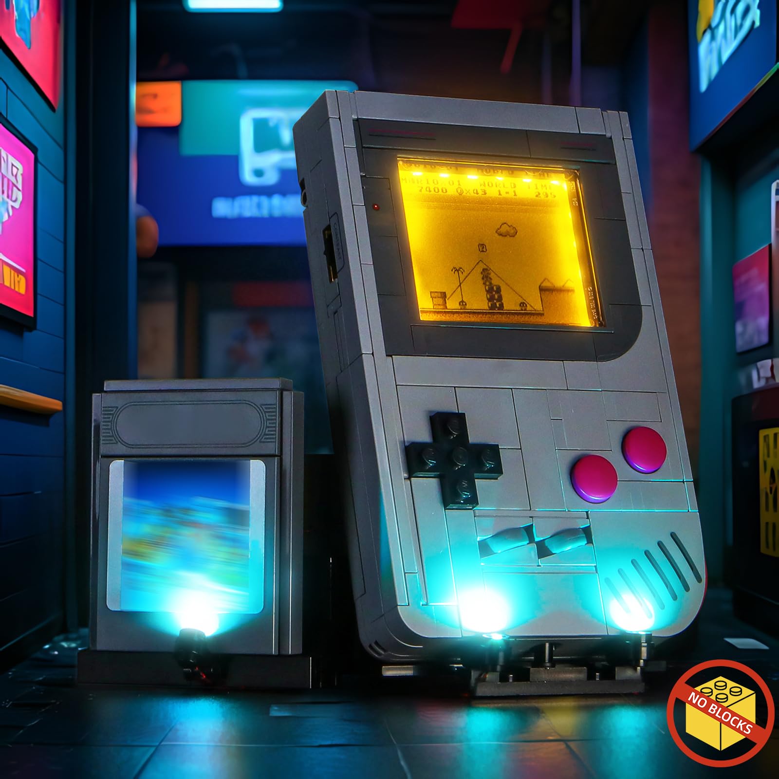 Zestaw świateł LED kompatybilny z Lego 72046 Game Boy (nie jest to model), zestaw oświetlenia dekoracyjnego, kompatybilny z klockami Lego Game Boy