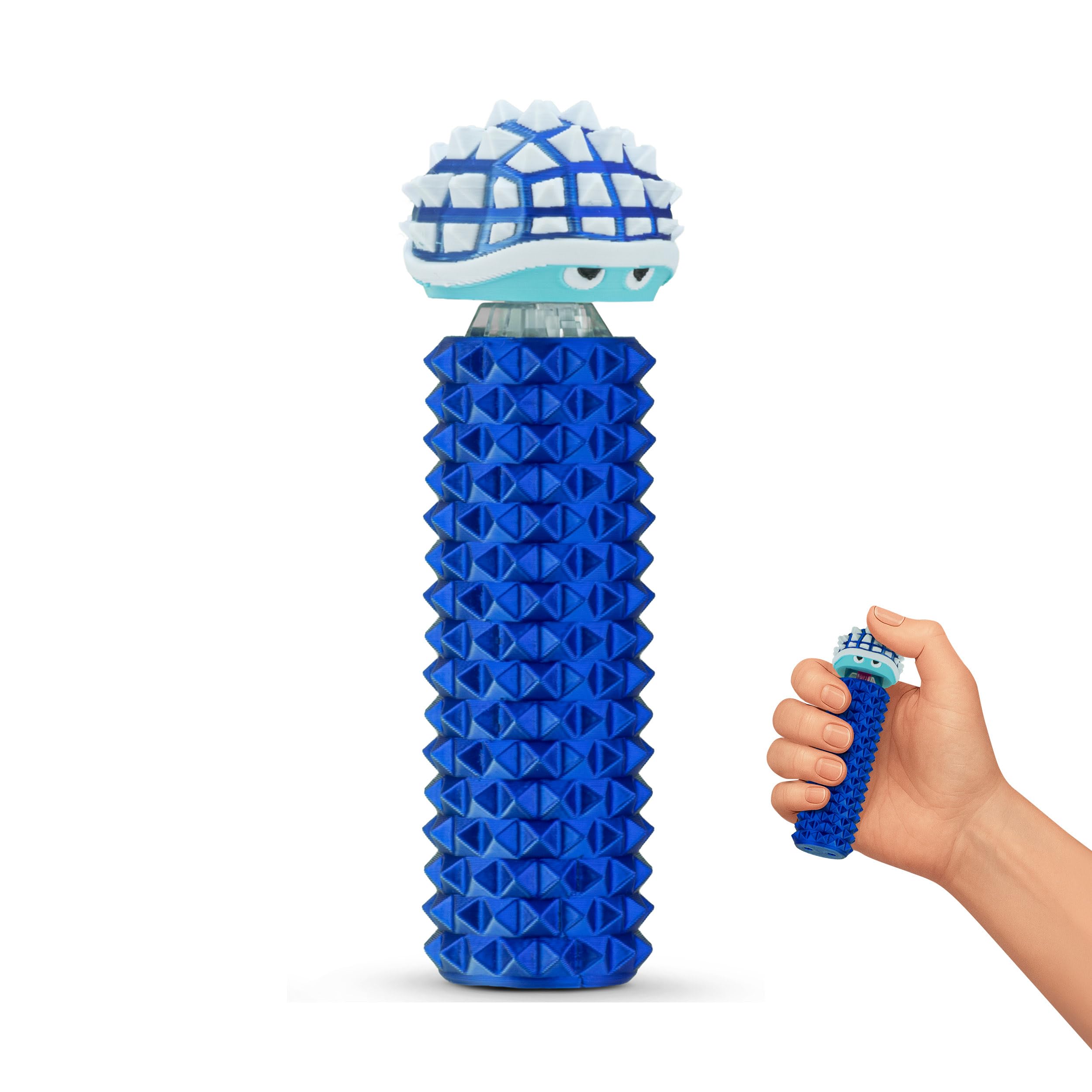 Distractibles Shelly - Sensory Fidget Toy, Textured Pain Stimming Device, Stress Relief for Focus and Concentration (Neon BlueSteel)