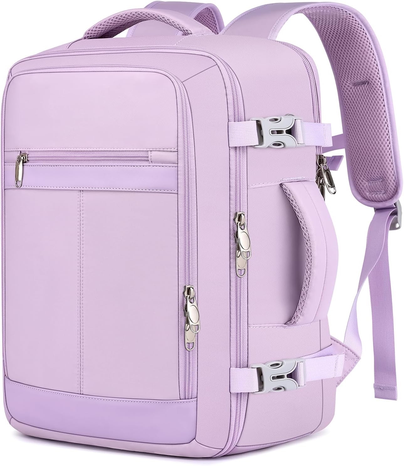 Backpack for Women, 25L Carry On Backpack Airline Approved,Personal Item Travel Bag,Bookbag for College Essentials,Lightweight Work Back pack for Weekend Business,Gifts Purple