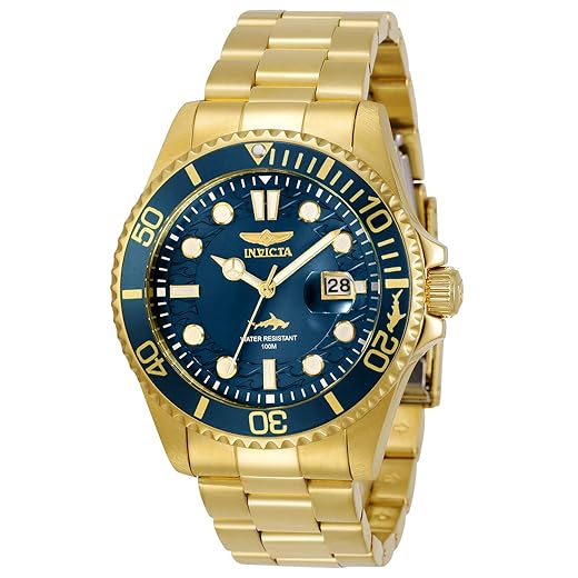 Invicta Relógio masculino Pro Diver, movimento a quartzo, dourado (30024)