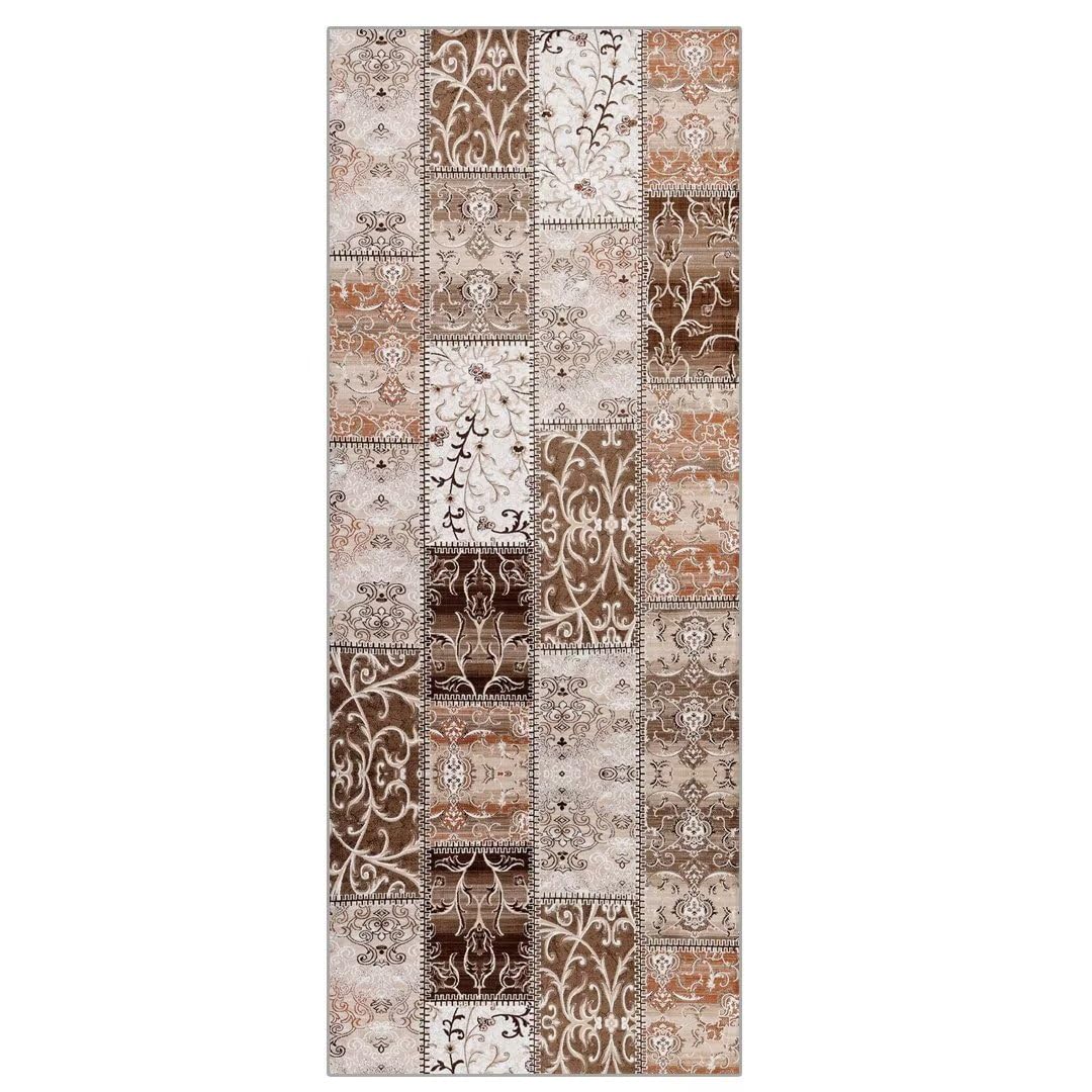 ZUZEKU Boho loper gang keuken wasbaar antislip 50 x 350 cm lang