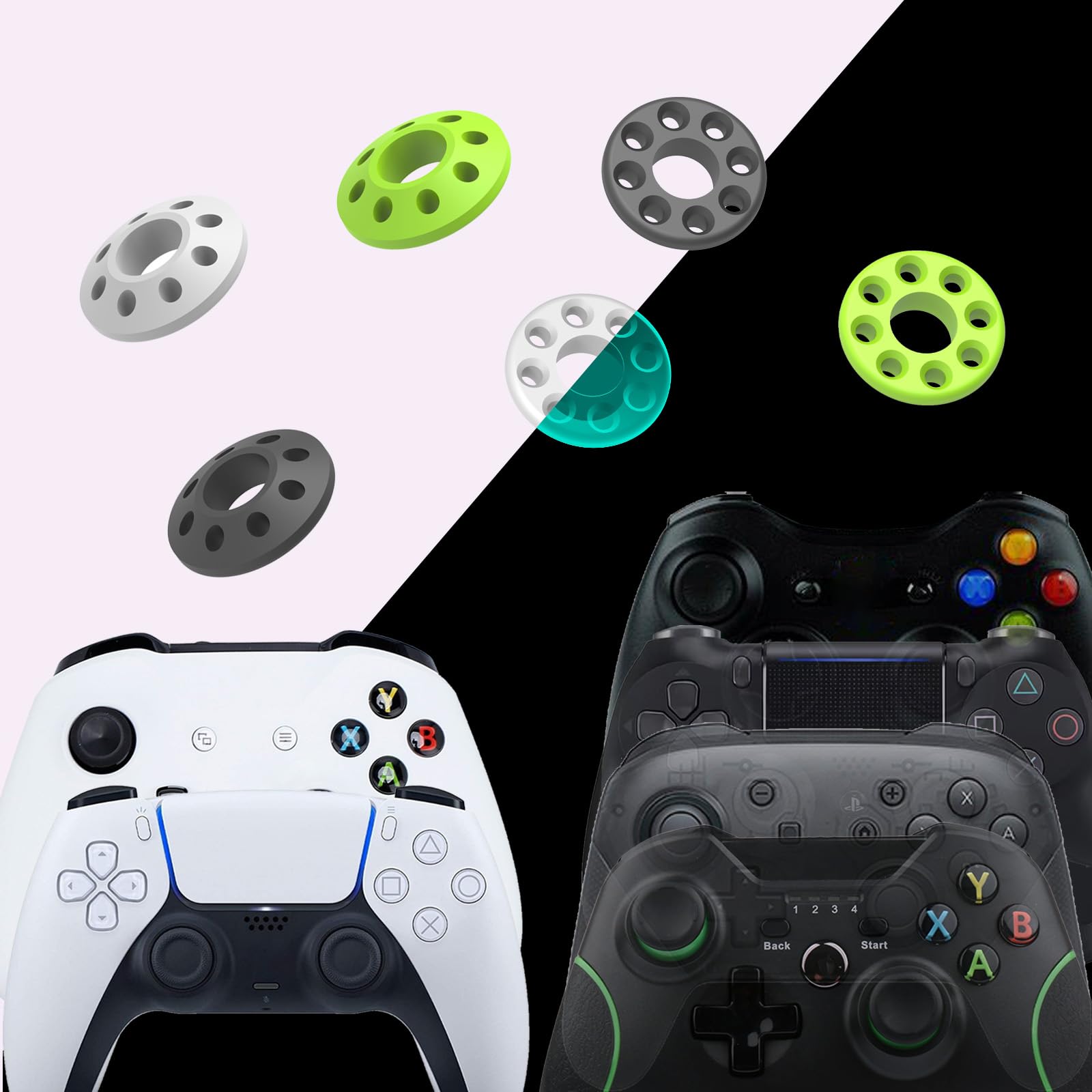 Bshirmay Silicone Precision Rings-Universally Compatible with Playstation PS4 PS5 PS5 Pro Xbox Series X S One Xbox 360