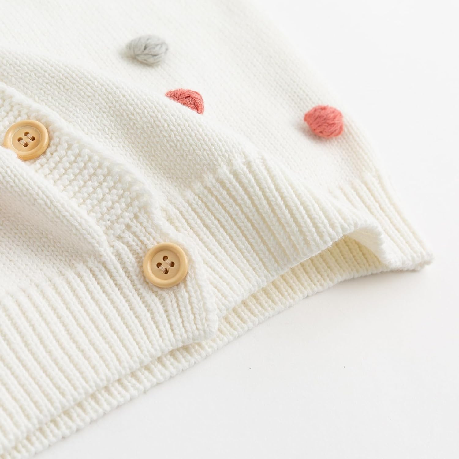 Simplee kids Baby Sweater Cardigan Jacquard Cable-Knit Spring Coat Long Sleeve Cardigan for Baby Girl - Image 5