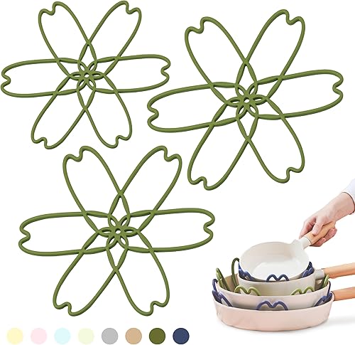 iPROTECT - Stack Expert - Juego de 3 protectores multiusos de silicona sin BPA para ollas y sartenes, para todos los tamaños de utensilios de