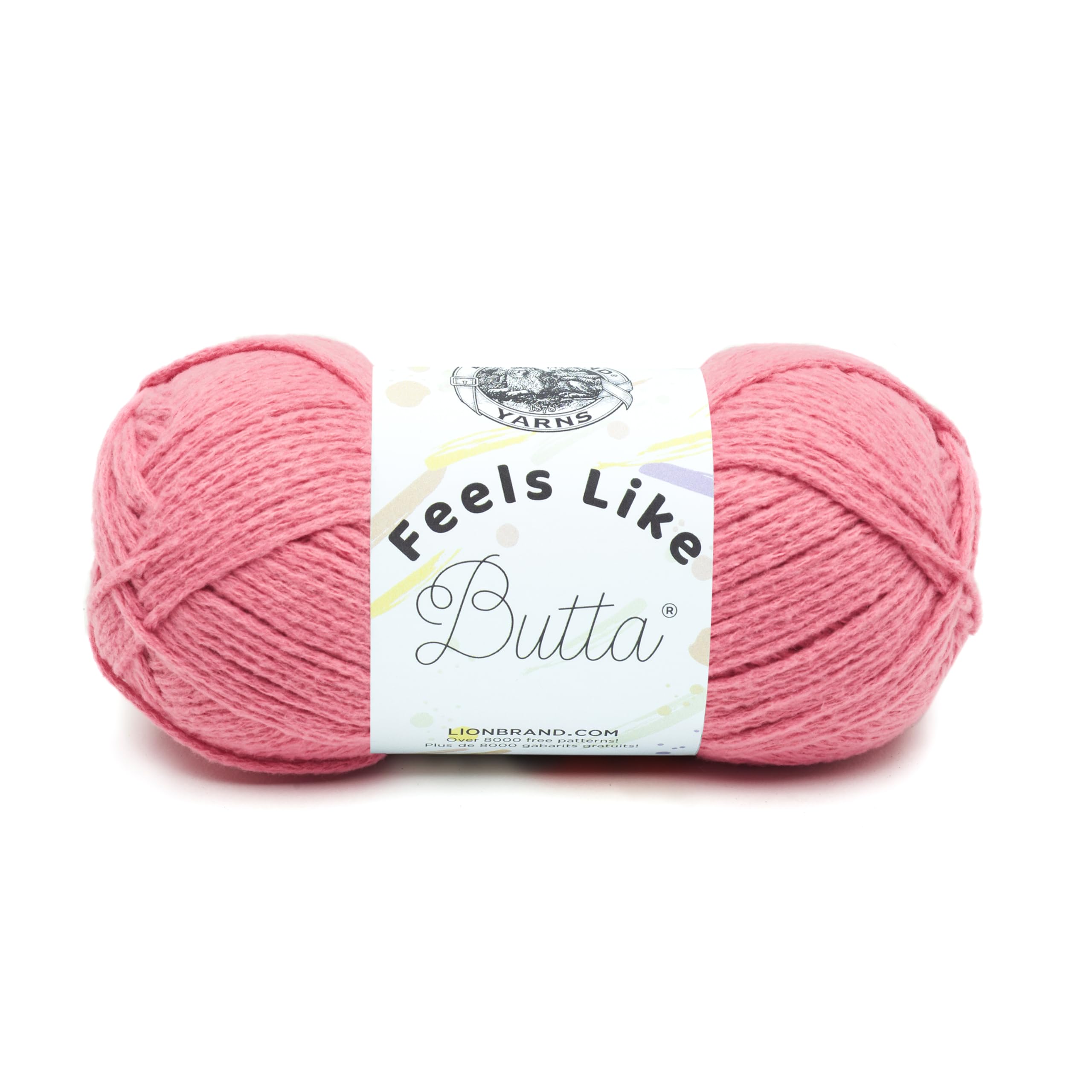 Lion Brand Yarn Feels Like Butta Yarn, Velvety-Soft Yarn for Crocheting and Knitting, 1 Pack, Dusty Pink