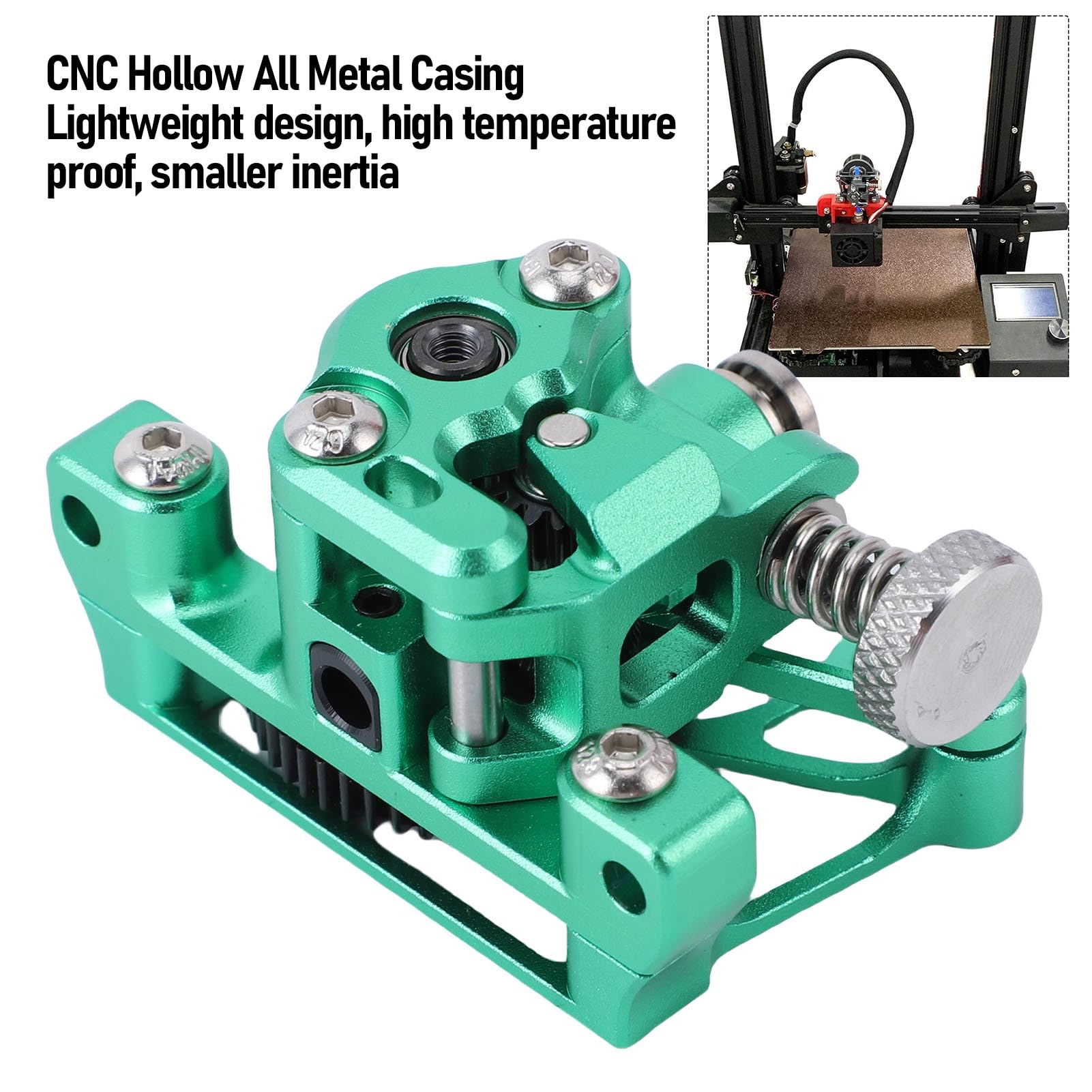 Generic Lekki Zestaw Mini Wytłaczarki Aktualizacja Odporna na Wysokie Temperatury do Drukarki 3D 2.4 Ender-3 V2 CNC do Stopu Aluminium