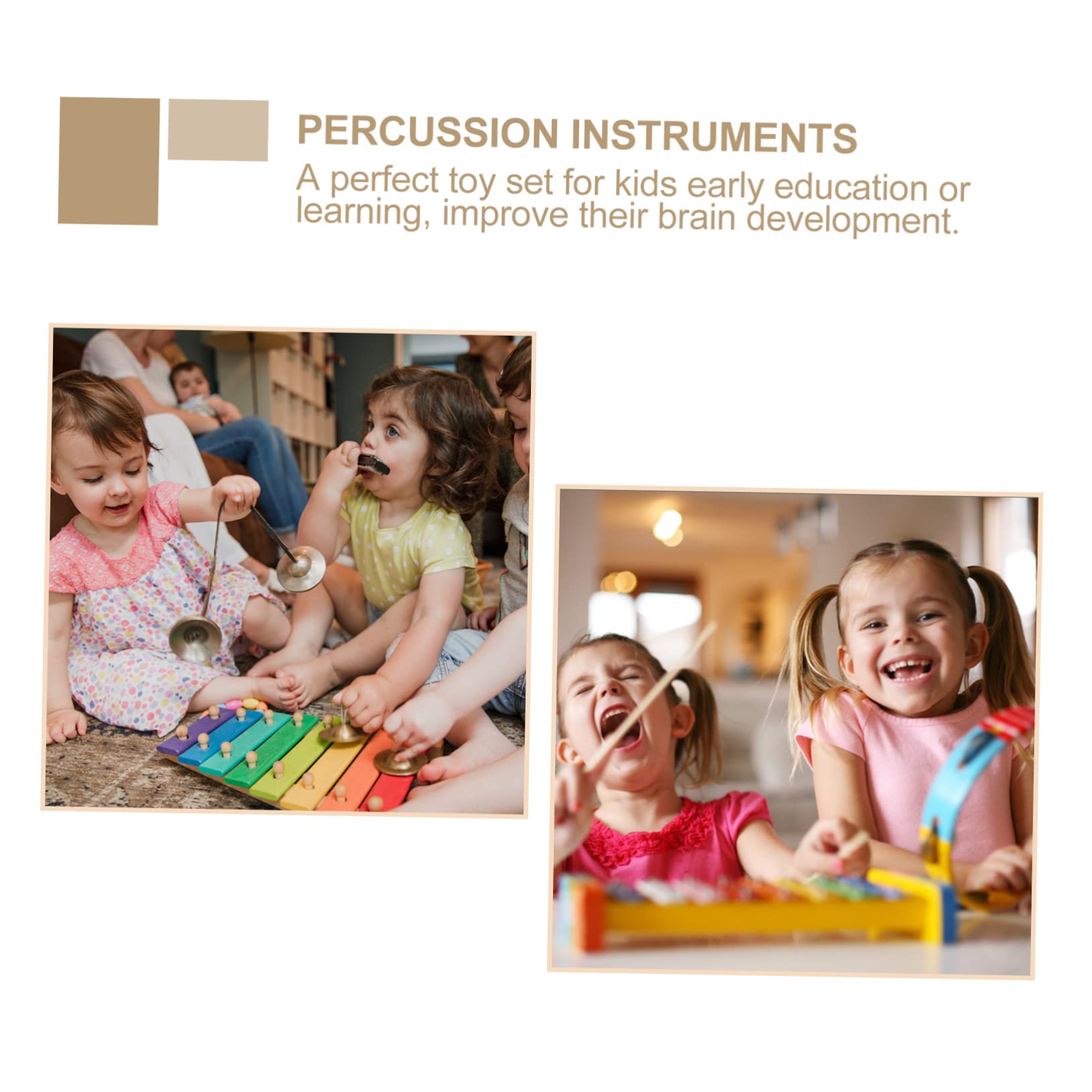 Abaodam 4pcs Boys and Girls Belly Dancing Cymbals Mini Finger Cymbals for Solid Material Safe Crisp Sound for Children's Instrumental Learning