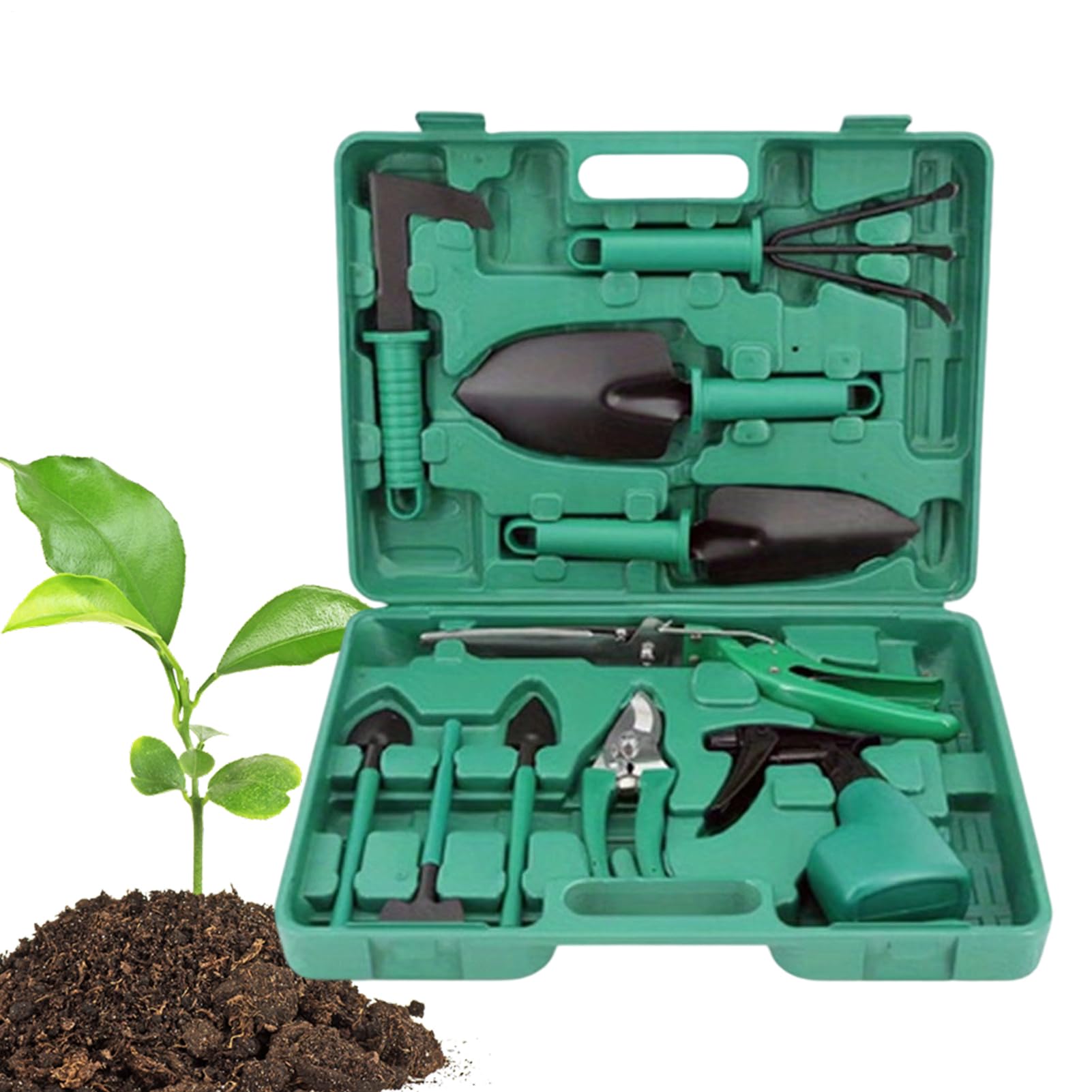 Herramienta de Jardinería Ayuda De Plantación Manual Antideslizante Y | Juego De Herramientas Para Jardín Resistentes Para Patios Jardines Porches Balcones Terrazas y Caminos