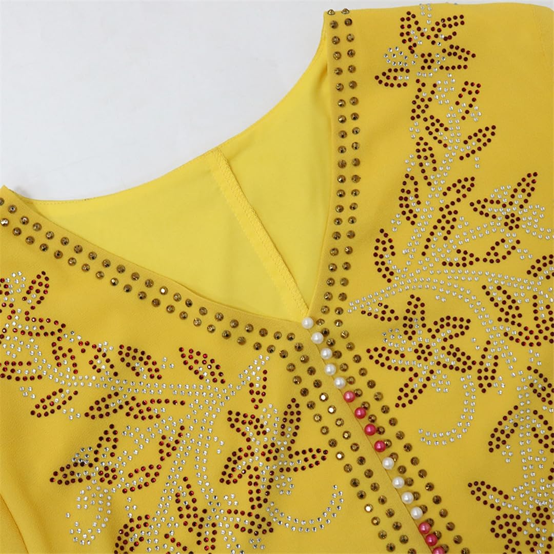 [Fulbant] 女性アバヤダイヤモンドイスラム教徒ドレスカフタンモロッコドバイカフタンドレスイブニングパーティーイード