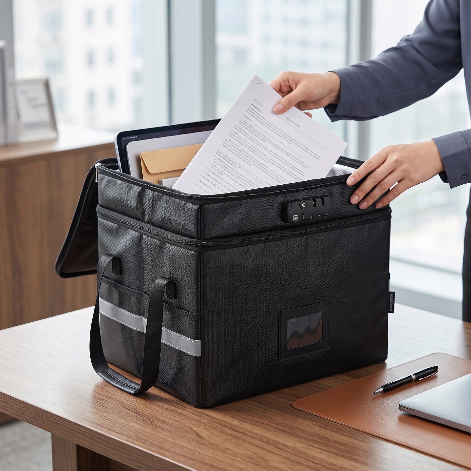 Cassaforte Ignifuga per Documenti con Lucchetto a Combinazione