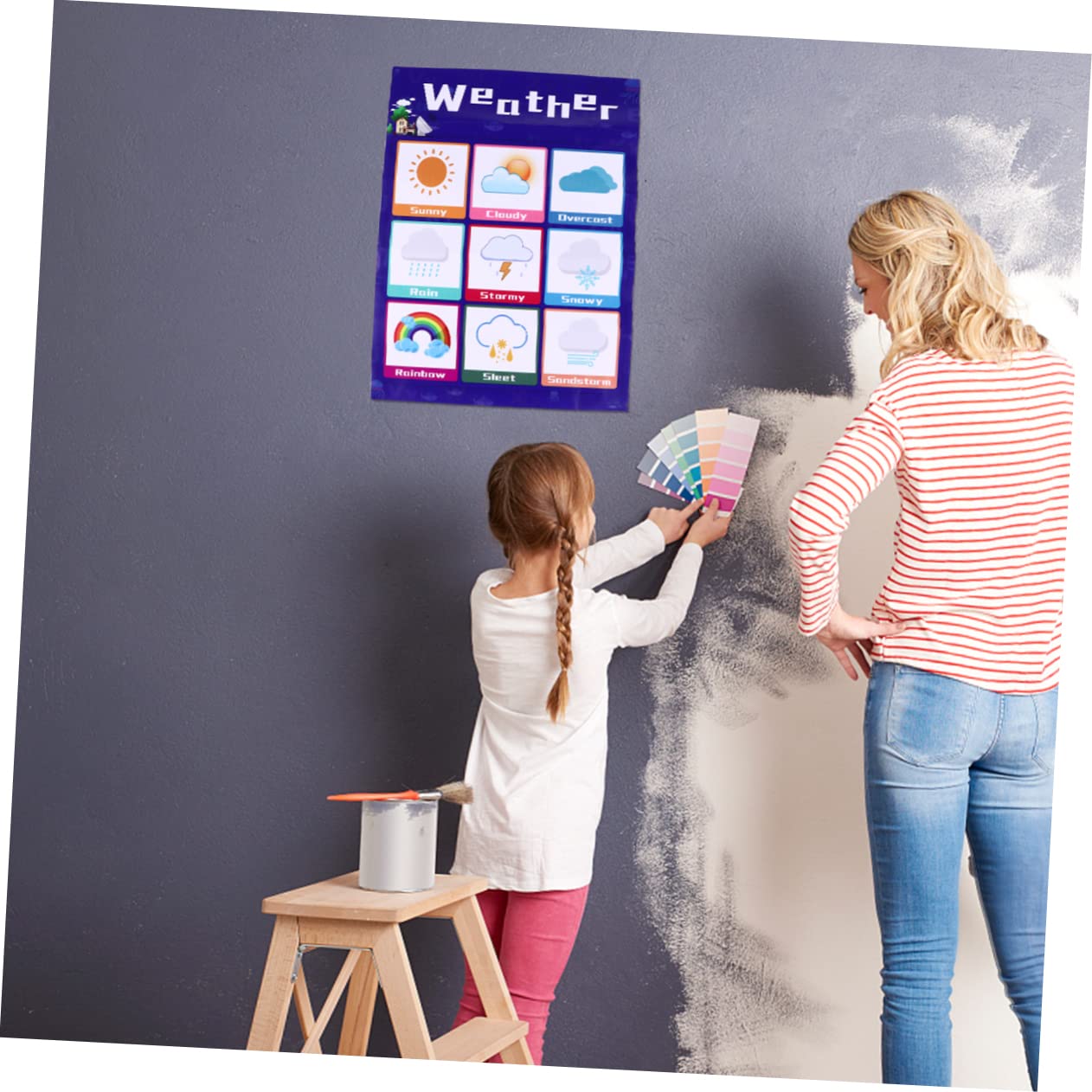 HOODANCOS Affiche Éducative pour Garçon et Filles Alphabet Garçon Fille, Tableau D'apprentissage Léger et Facile à Utiliser en Pp Adhésif pour Tout-petits Couleur Aléatoire Style Aléatoire