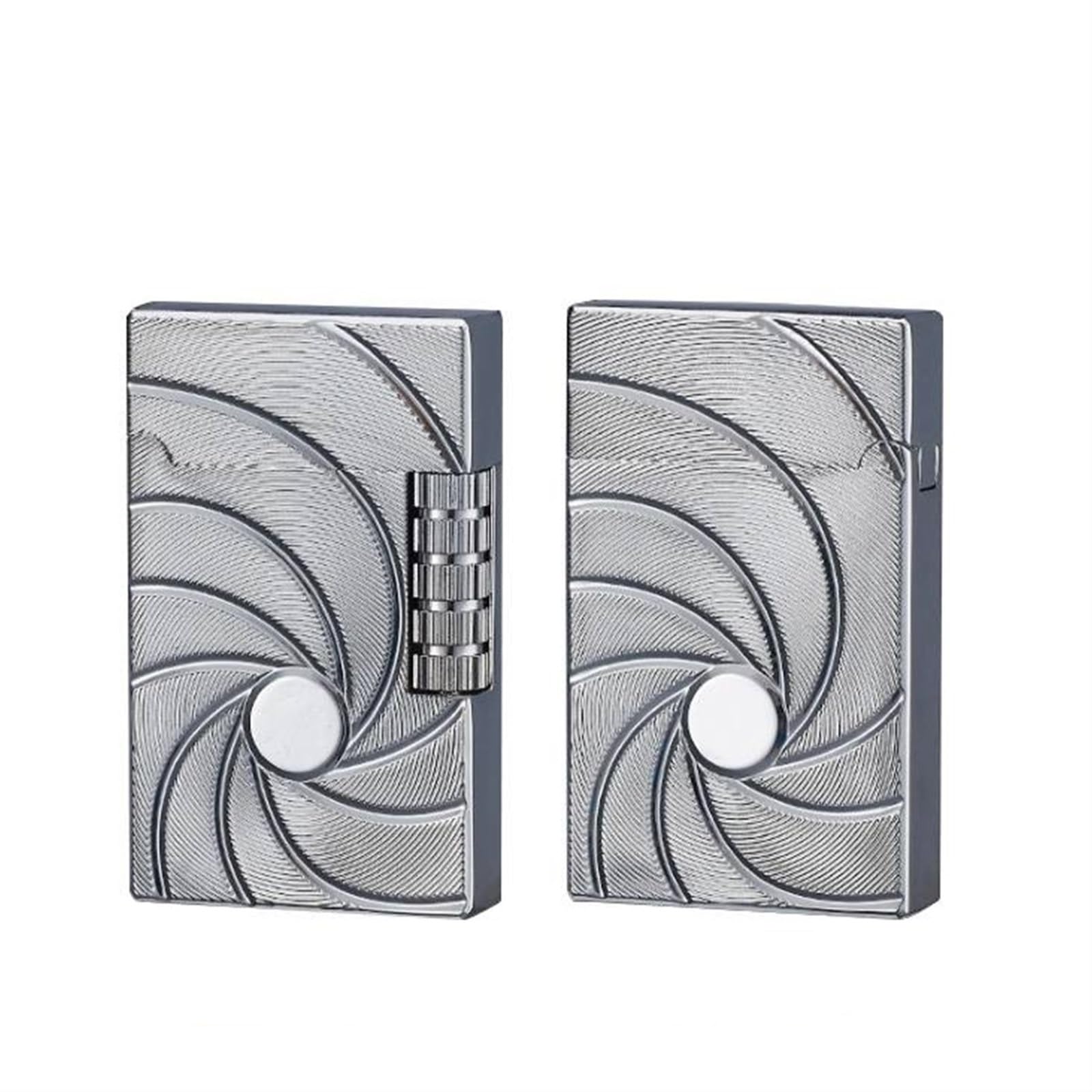 Metal side pulley wheel lighters, butane lighters, wheel lighters, lighters with adjustable flame dials, roller traditional flame lighters (Color : Gg)