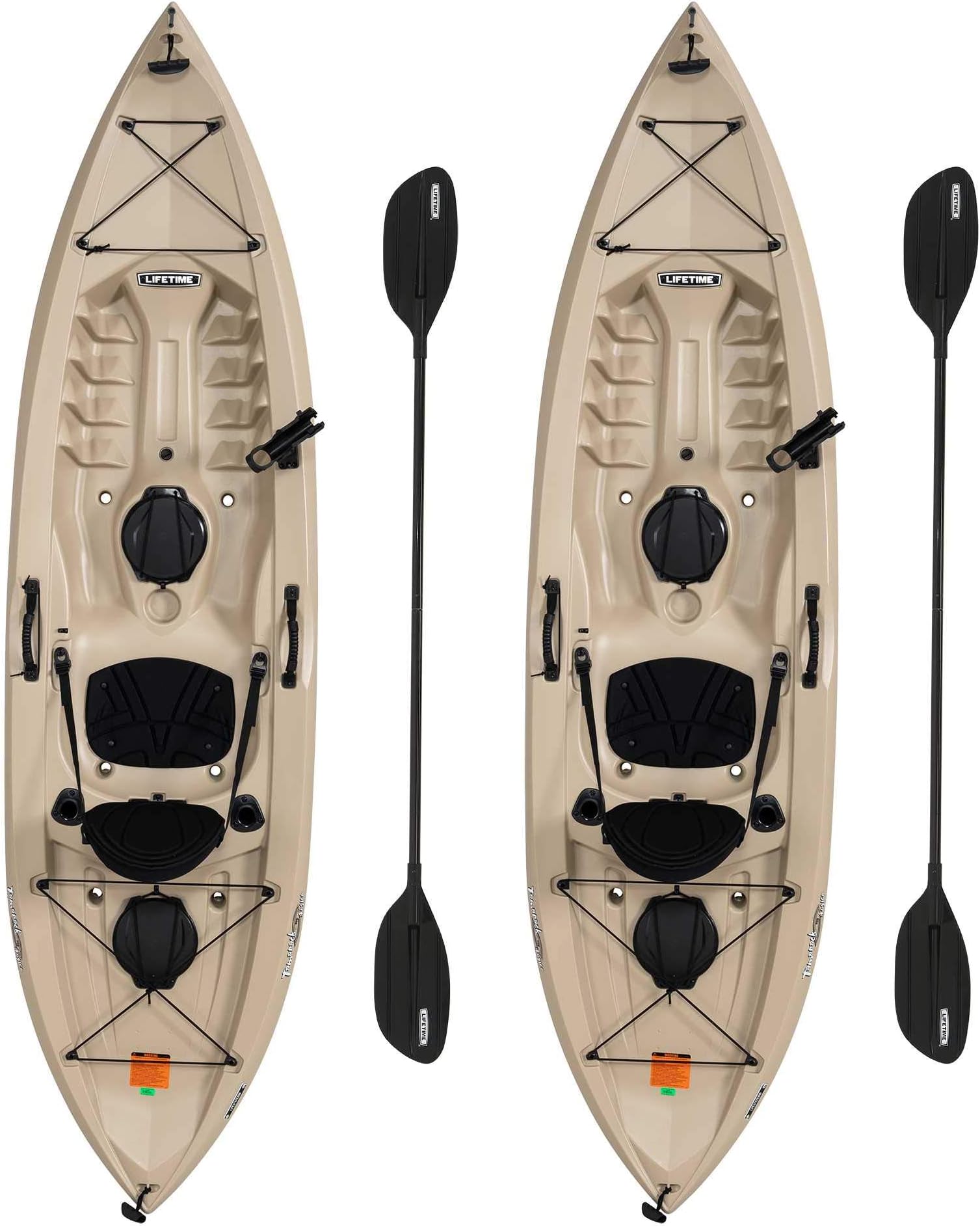 LIFETIME 90806 Tamarack Angler 100 Fishing Kayak - 2 Pack (Paddles Included)