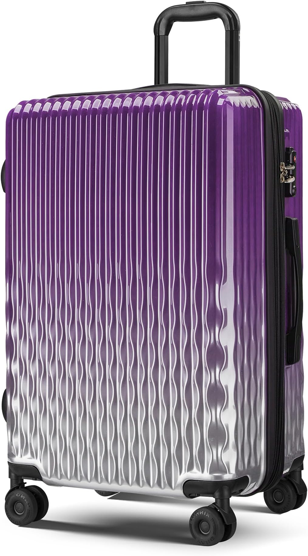 Checked 22 inch Luggage, ABS+PC Hardshell Suitcase Lightweight Large Travel Luggage with Spinner Wheels & TSA Lock