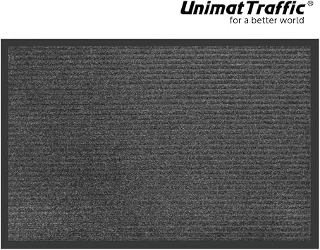 UNIMAT Traffic Guard Door Mat, 3 x 5 (36 x 60), Heavy Duty Waterproof Doormat, Stain and Fade Resistant Welcome Mats, Durable Rubber Backing, Low Profile Entryway Rug, Shoe and Boot Scraper.