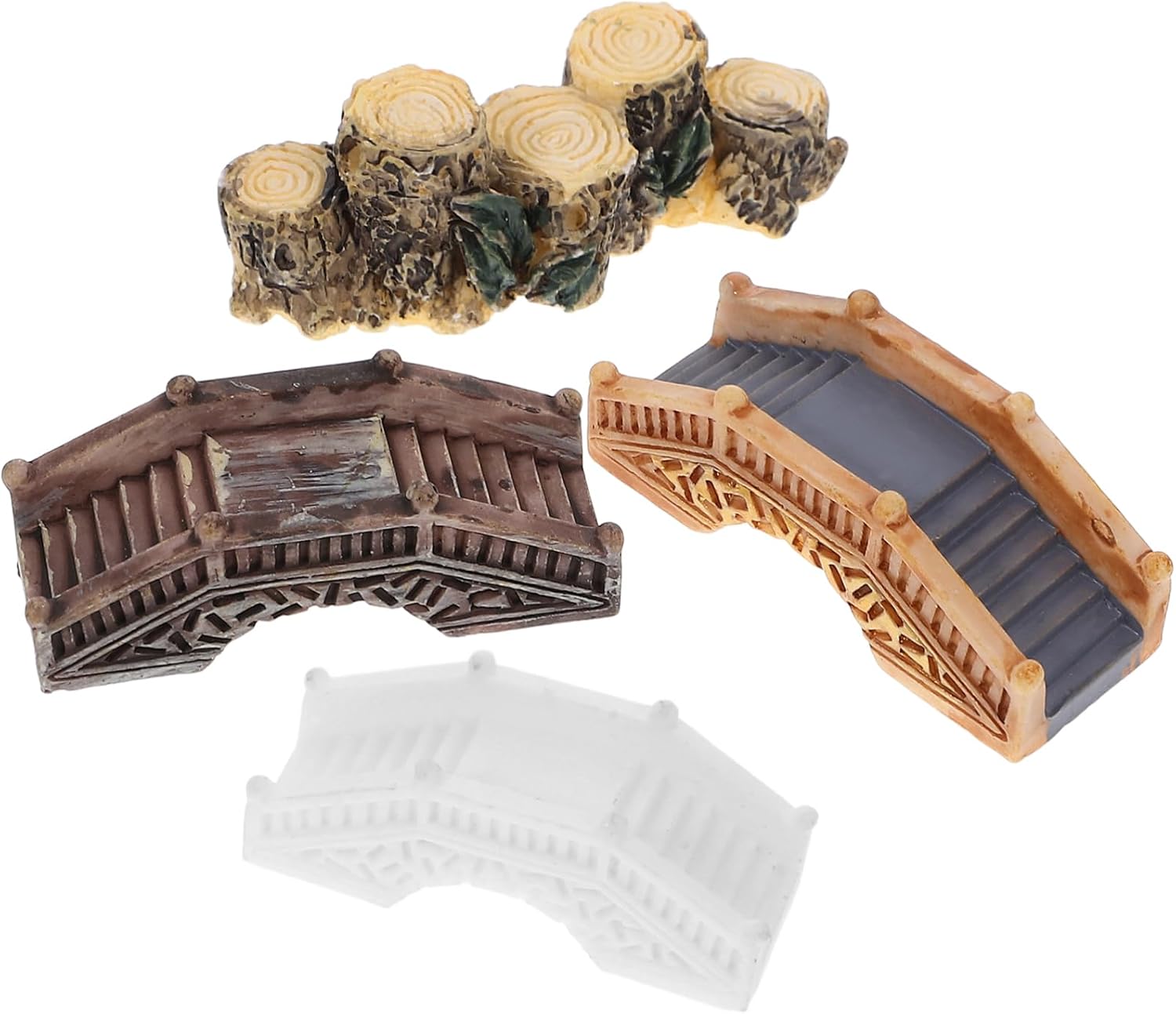 balacoo 16pcs Miniature Garden Arch Bridge Fairy Garden Miniatures Outdoor Decoration