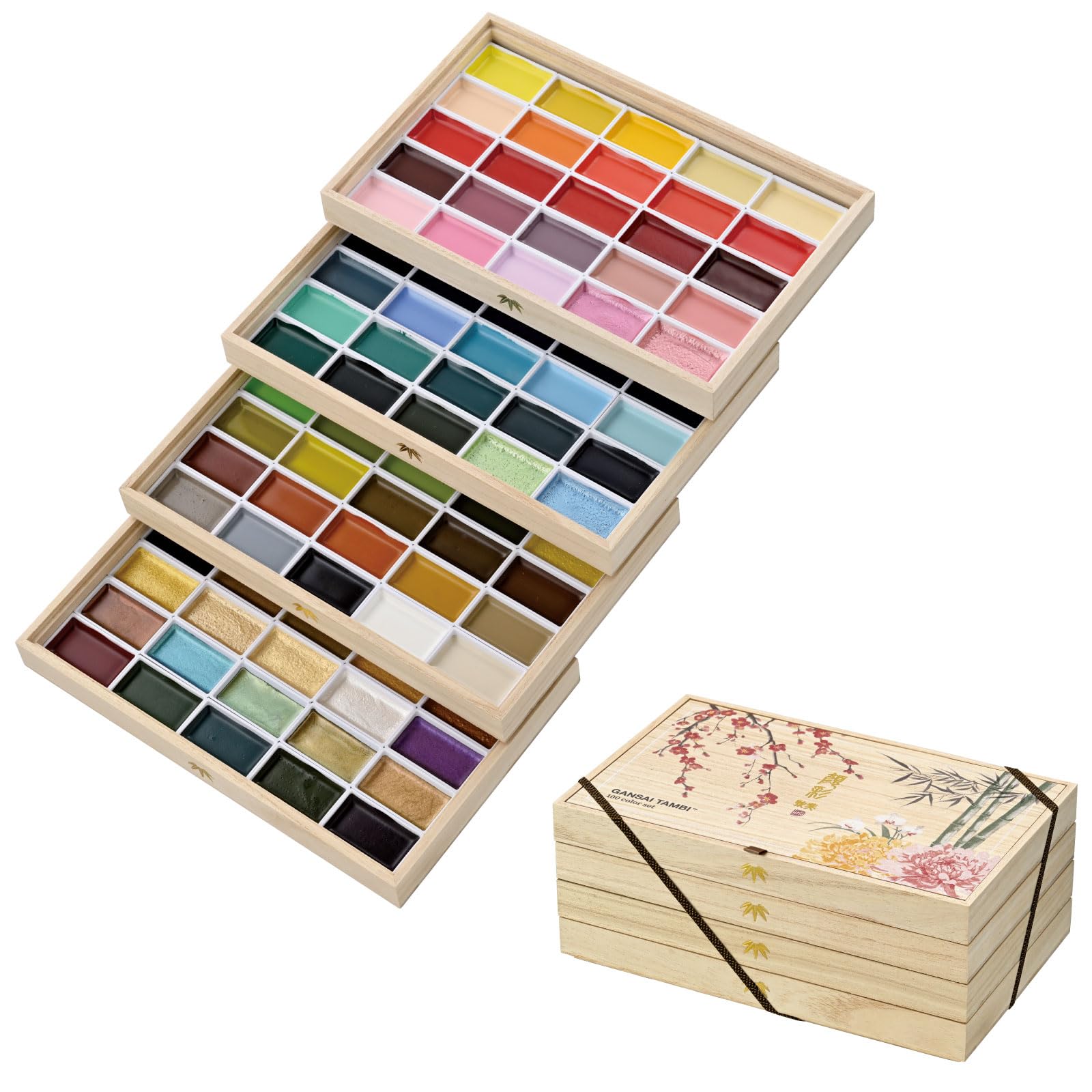 Amazon.com: Kuretake GANSAI TAMBI Watercolor Paint Set 100 Colors