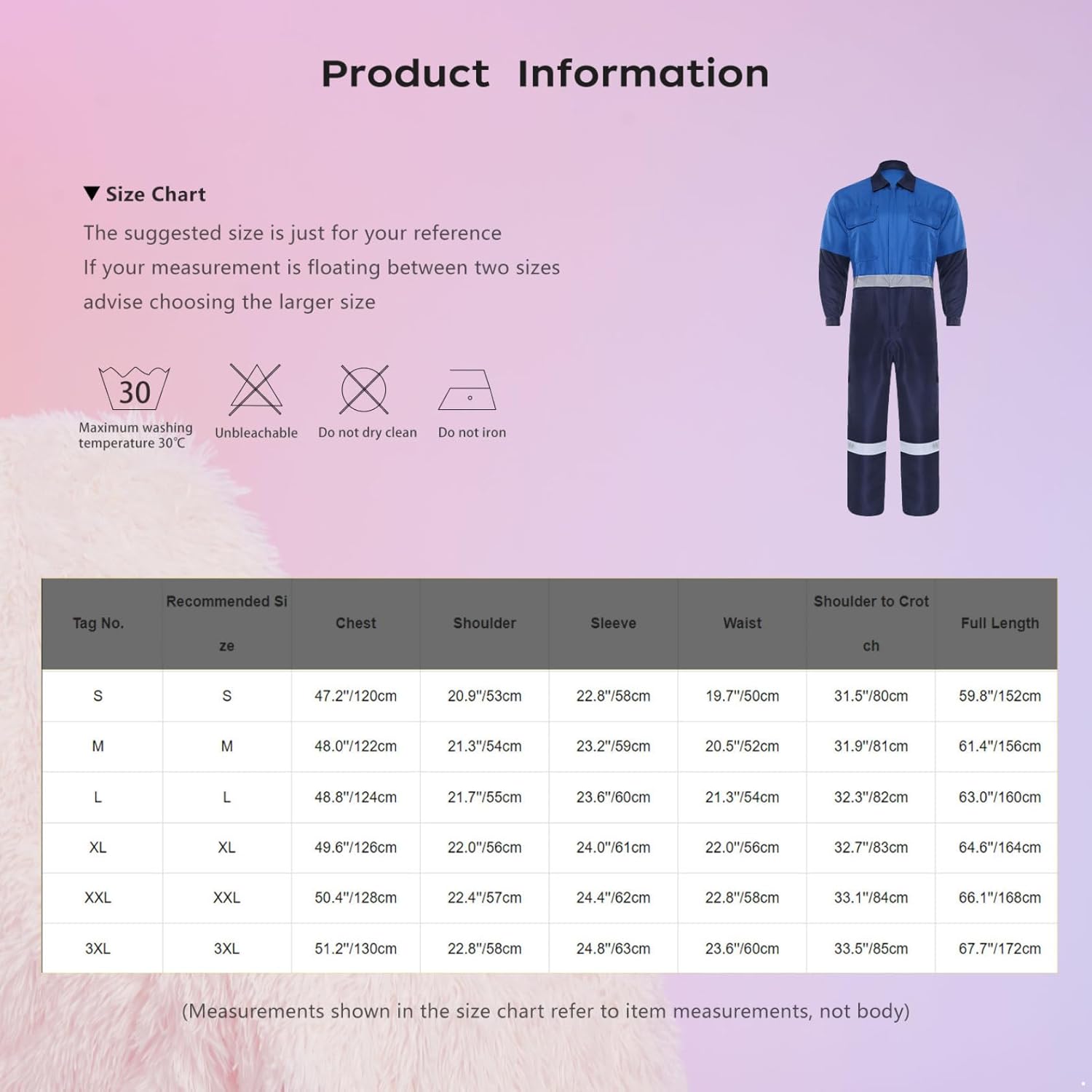 Men's Front Zipper Overalls Jumpsuit Long Sleeve Multi-pocket Reflective Workwear Full Coverall