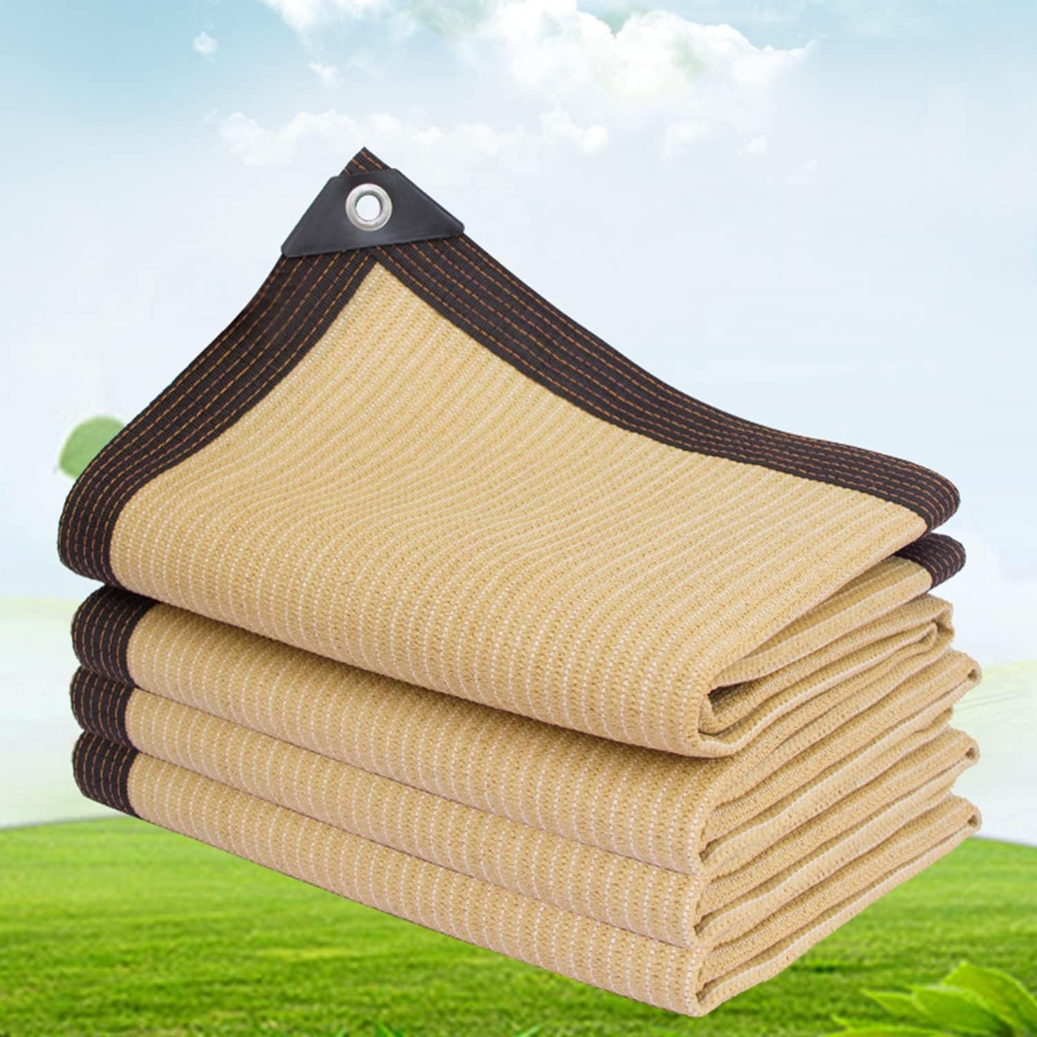 Sun Shade Cloth Privacy Screen With Grommets, Easier To Hang Mesh Tarp, Shading Net Water & Air Permeable, For Patio Garden Pergola Canopy 6.5’X6.5’/13’X23’/19.7’X45.9’/26’X49’ ( Size : 2x7m/6.5x23ft