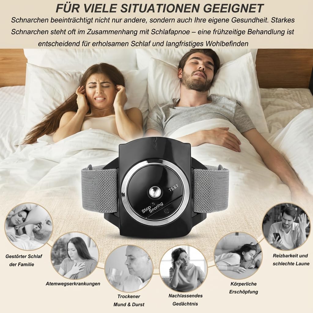 Guggys Sleep Connection Anti Schnarch Armband – Verstellbar Hilft Schnarchgeräusche zu reduzieren für Zuhause Und Reisen.