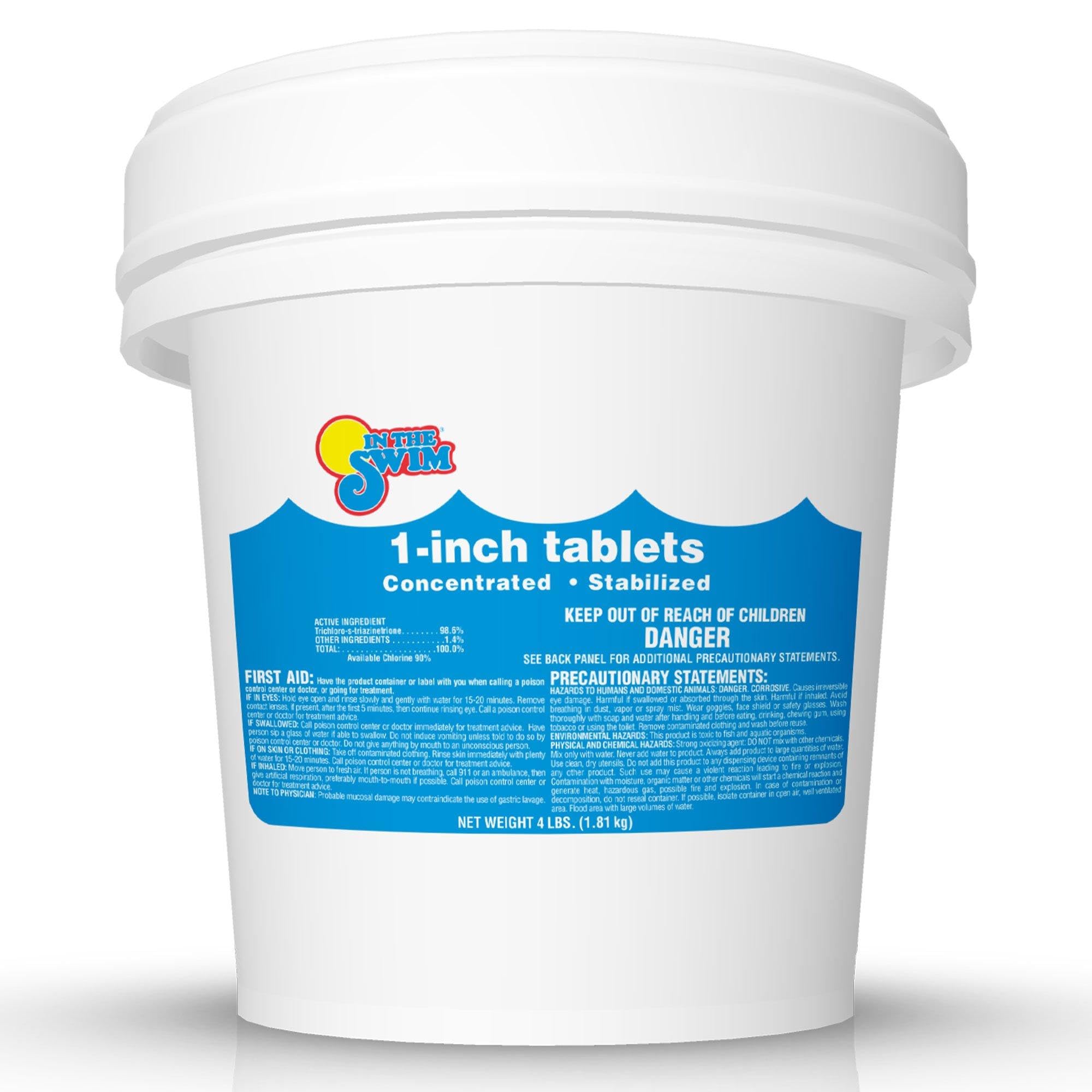In The Swim 1 Inch Stabilized Chlorine Tablets (Tri-Chlor) - 4 Pounds