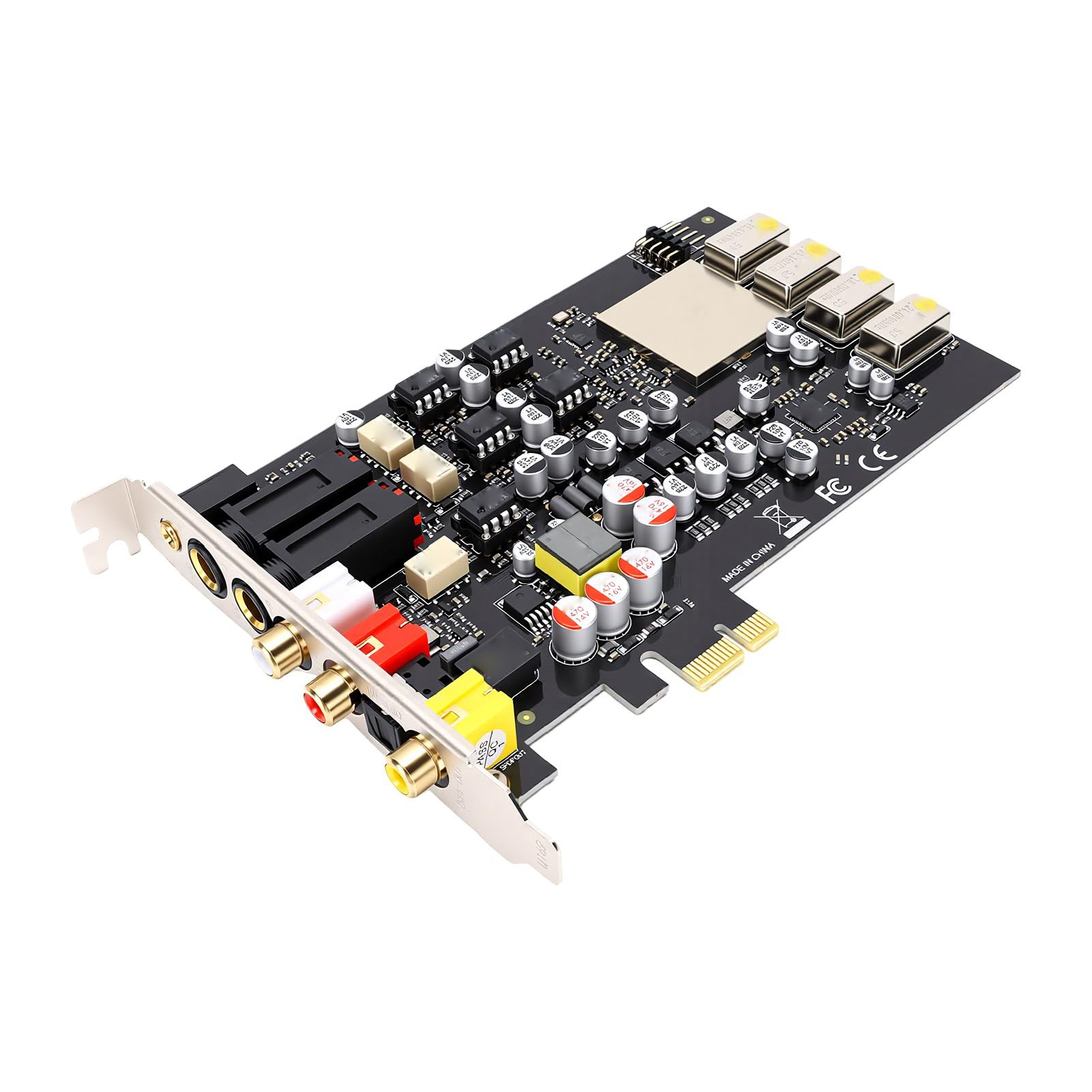 Bewinner PCI Express Sound Card with Rich Features | Excellente clarté sonore, prend en charge divers besoins de connectivité, compatible avec toutes les versions de