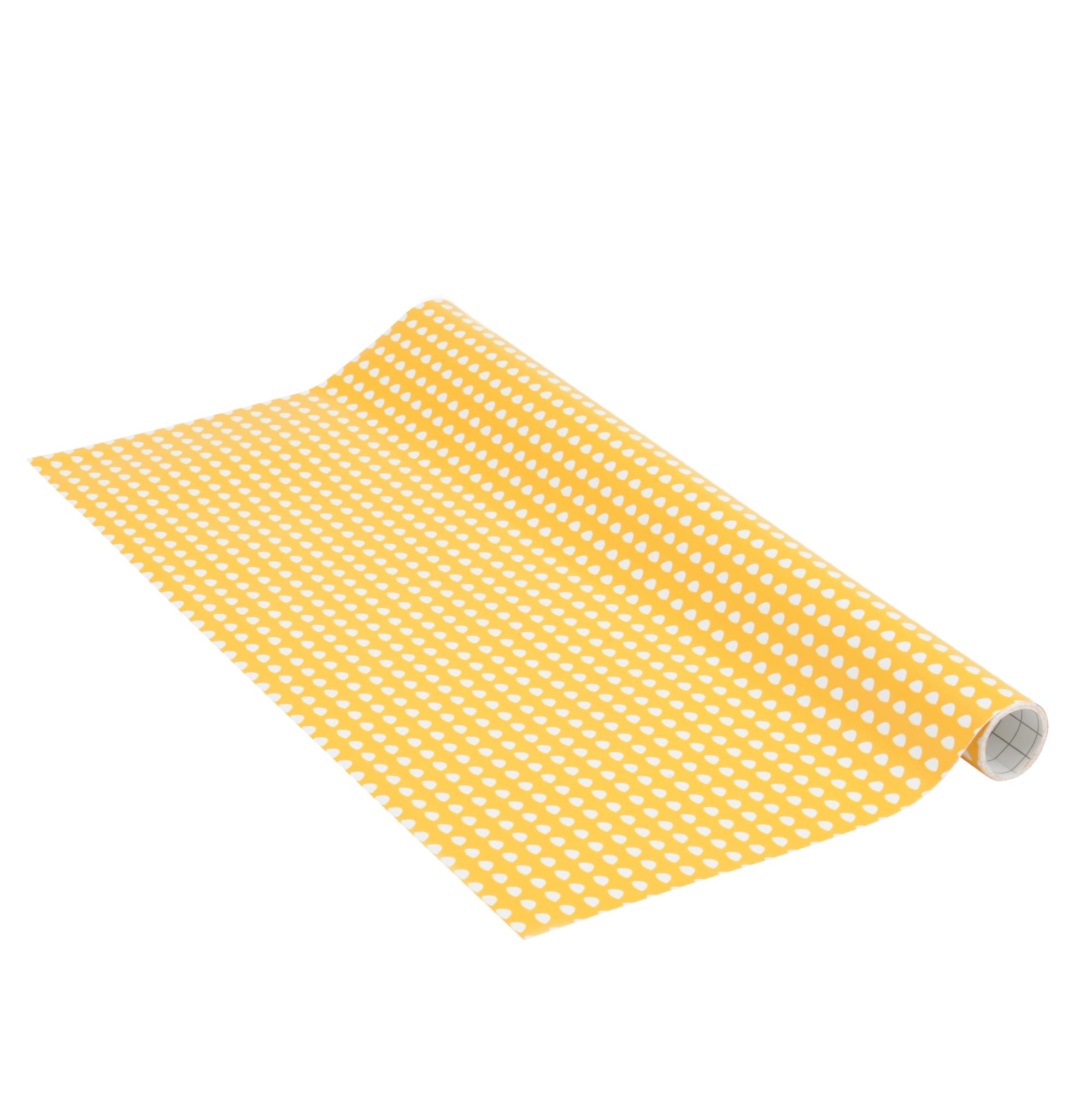 Venilia Erika Curry 54760 Self-Adhesive Film Geometric Motif Retro Pattern Decorative Film Furniture Film Self-Adhesive Pvc Phthalate Yellow 45 Cm X 1.5 M Thickness 0.095 Mm