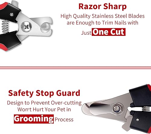 Miniatura 3 de NARZ Cortaúñas para perros, recortadores de uñas profesionales para perros y mascotas, cortaúñas para gatos con lima de uñas para mascotas,