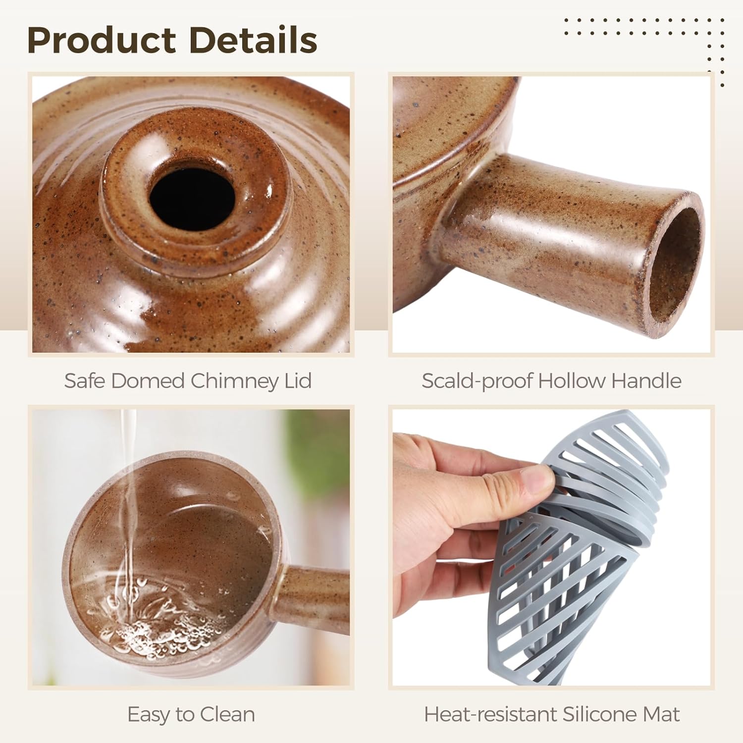 2 Sets Microwave Egg Cookers, Ceramic Egg Poachers with Dome Lids & Silicone Pads, 12 Oz Bowls for Cooking Eggs and Soup