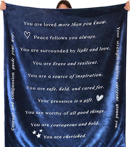 WOLF CREEK BLANKET Co. - Manta de compasión  Strength Courage Super Soft Warm Hugs, manta de regalo Get Well de felpa curativa, pensamientos