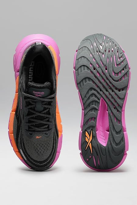 Reebok Women's Floatzig Double Trainers, Black/Grey/Virtual Pink, 37 EU