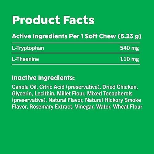 Miniatura 4 de Greenies Suplementos masticables calmantes para perros sabor a pollo, 80 unidades de suplementos calmantes masticables suaves para perros,