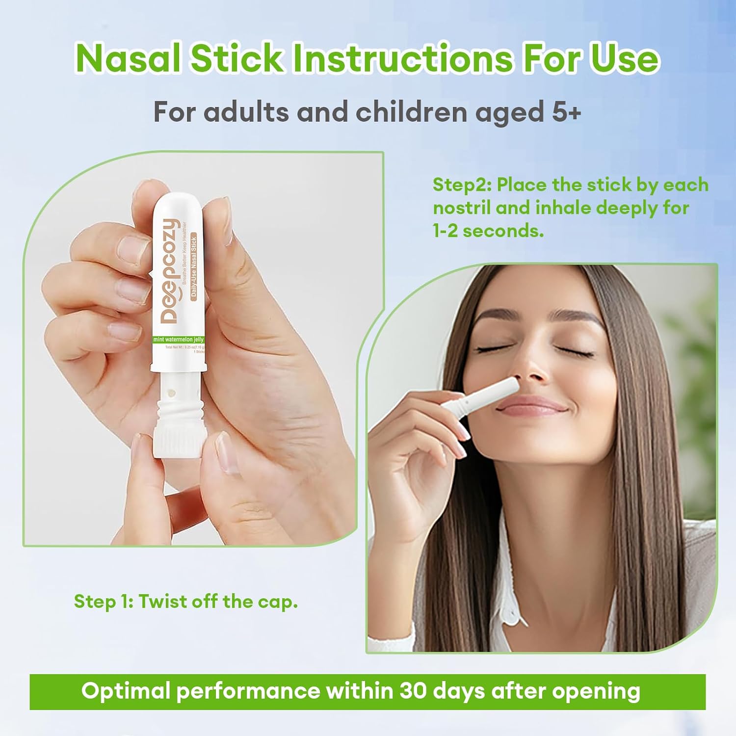Nasal Stick for Adults, 4 Pack Nasal Inhaler Stick for Distraction Relief & Mild Stress, Portable Nasal Sticks Nose Inhaler Stick with Menthol (Coconut, Watermelon, Cold-Brew, Mojito) - Image 5