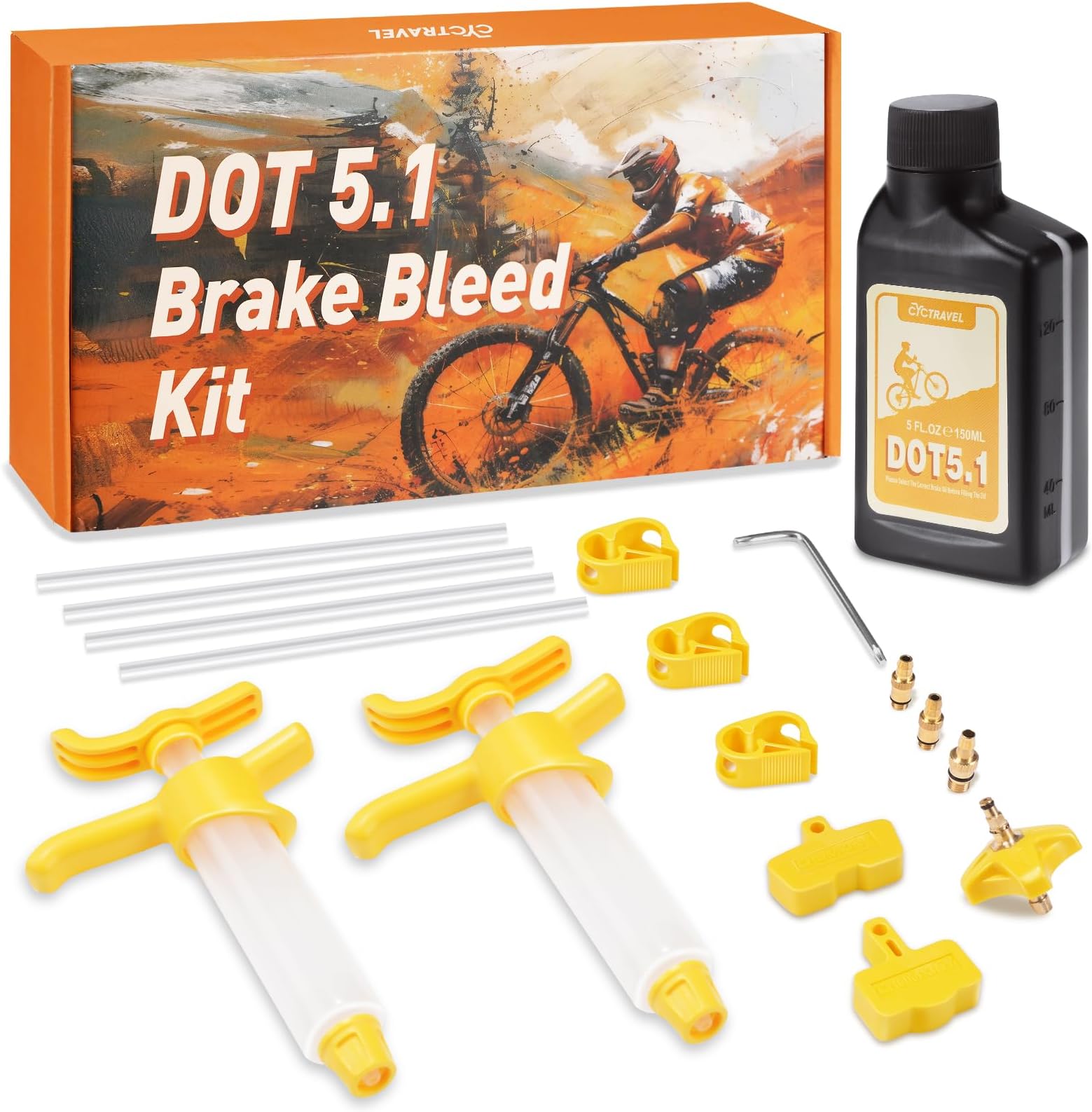 cyctravel Brake Bleed Kit for Sram, Avid Hydraulic Disc Brakes.
