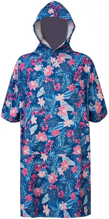 Runpilot Beach Surf Poncho Changing Towel Robe with Hood Pocket for Surfing Swimming Bathing Adults Men Women